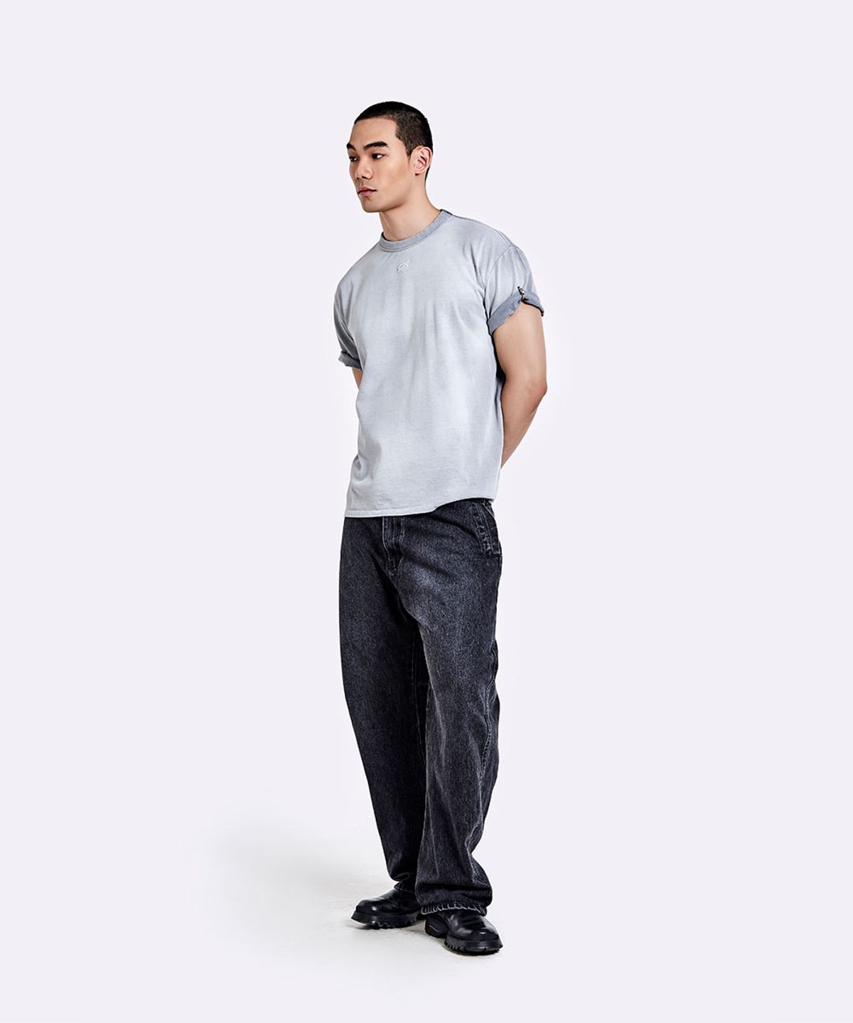 51퍼센트(51PERCENT) Thong denim pants - Washed black