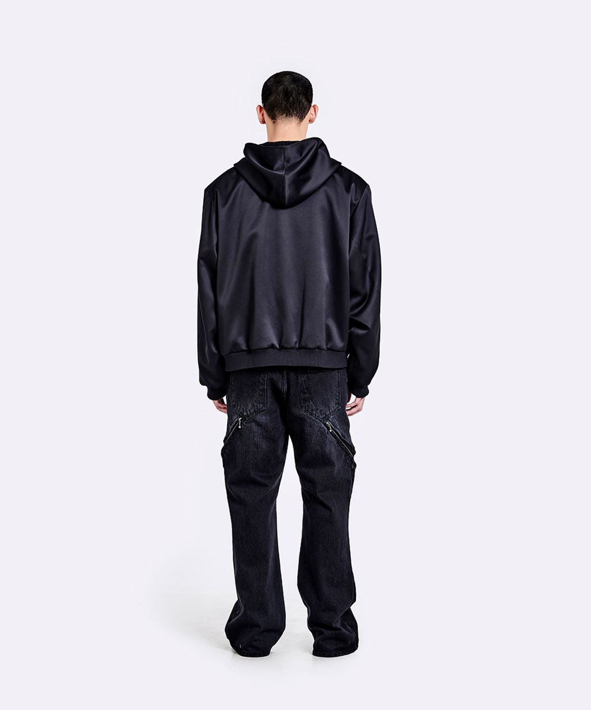 51퍼센트(51PERCENT) Oversized Hoodie zip-up - Secret black