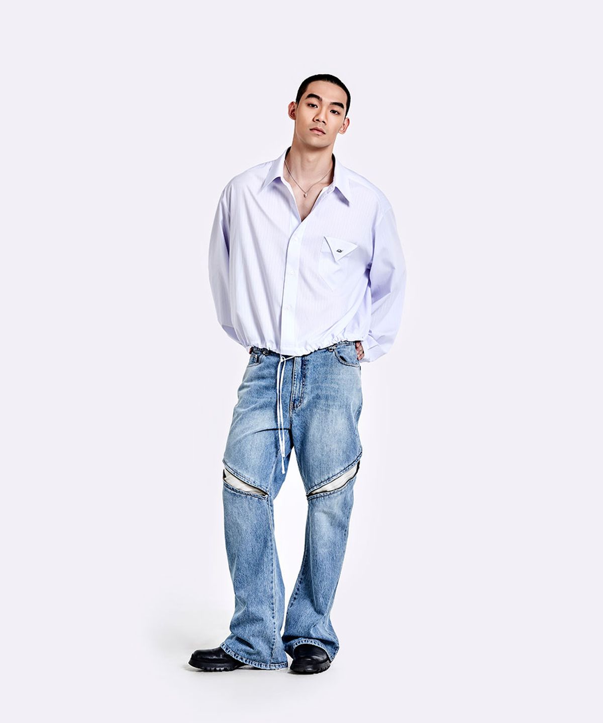 51퍼센트(51PERCENT) Banding shirt - White