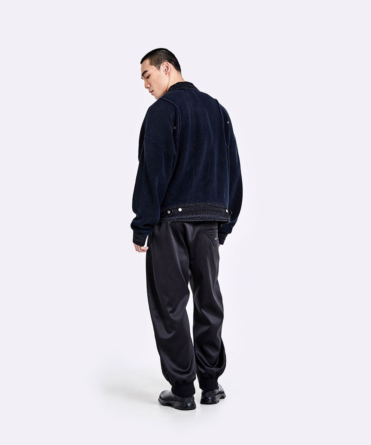 51퍼센트(51PERCENT) Denim knit Jacket - Black