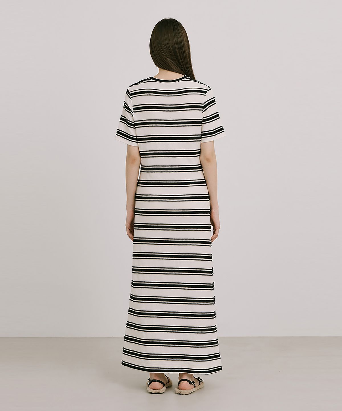 분더캄머(WNDERKAMMER) Stripe Jacquard Knit Dress_Cream(스트라이프 자카드 니트 원피스_크림)