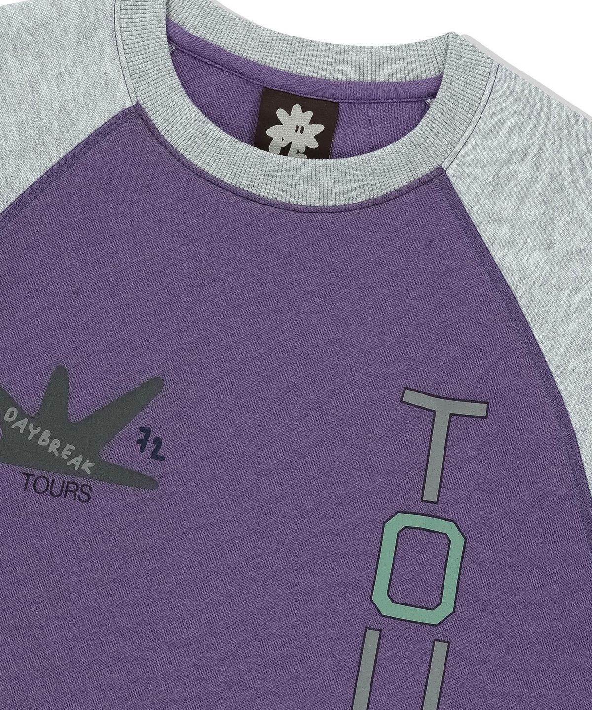 썬러브투어(SUNLOVETOUR) Doodle S/S Crewneck Sweatshirt Purple