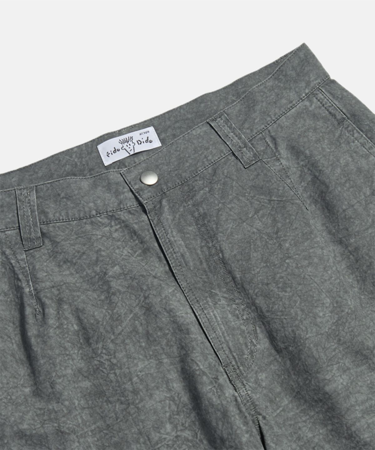 피도디도(FIDO DIDO) Vintage Washing Cargo Bermuda Pants Charcoal