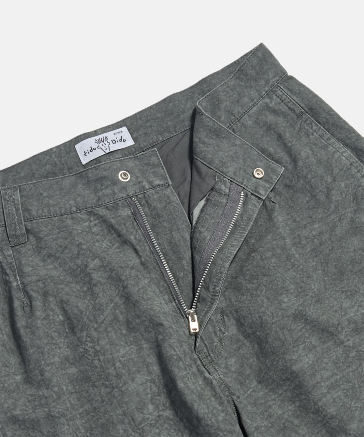 피도디도(FIDO DIDO) Vintage Washing Cargo Bermuda Pants Charcoal