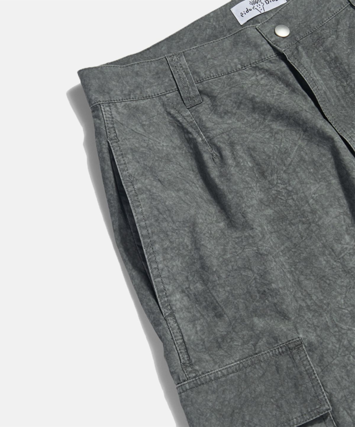 피도디도(FIDO DIDO) Vintage Washing Cargo Bermuda Pants Charcoal