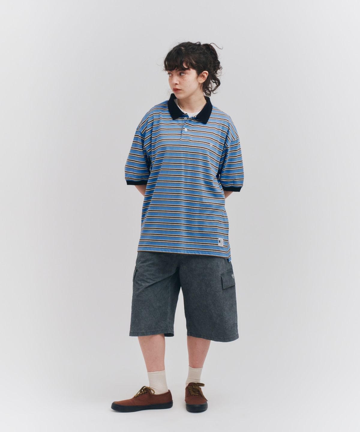 피도디도(FIDO DIDO) Vintage Washing Cargo Bermuda Pants Charcoal