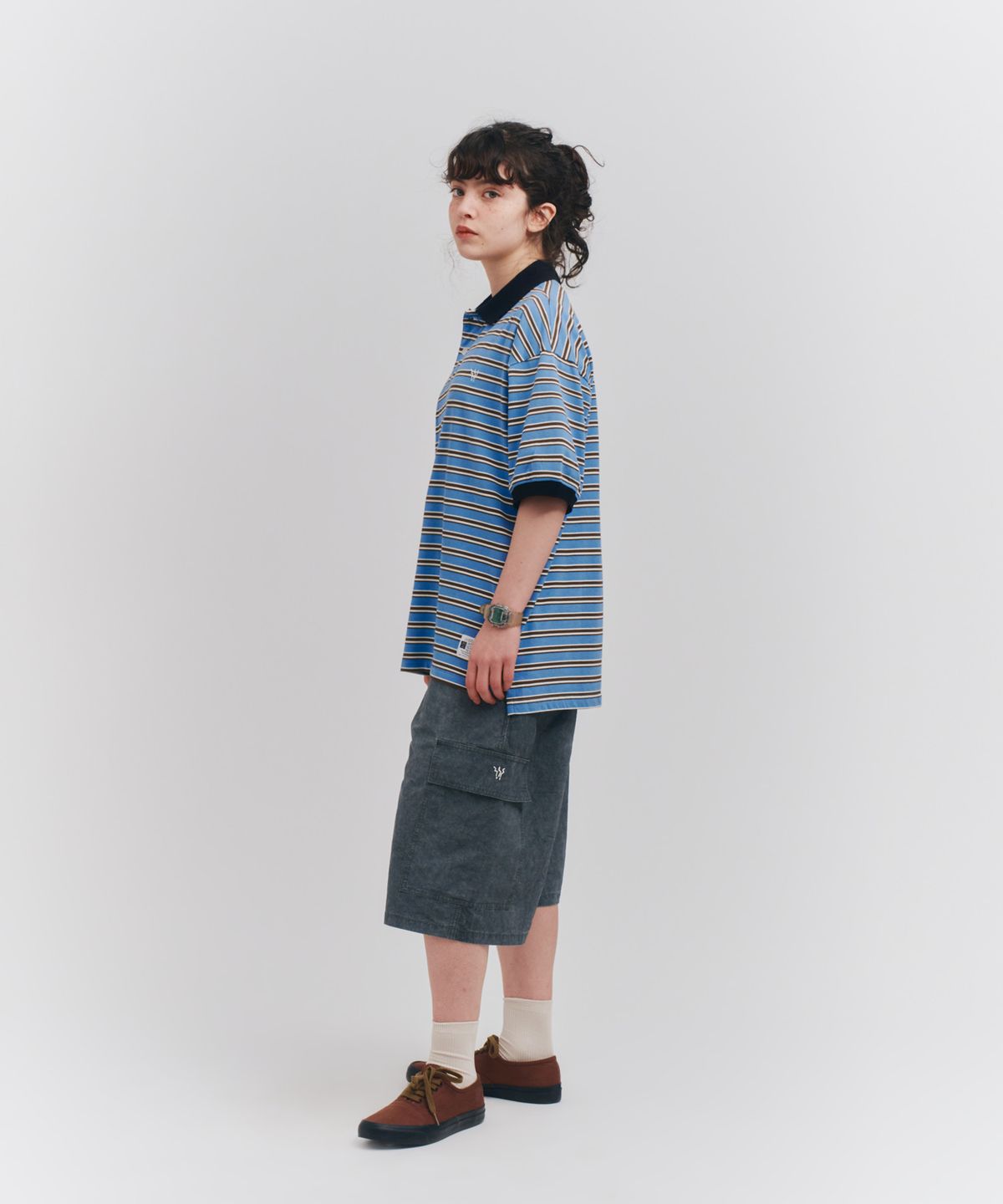 피도디도(FIDO DIDO) Vintage Washing Cargo Bermuda Pants Charcoal