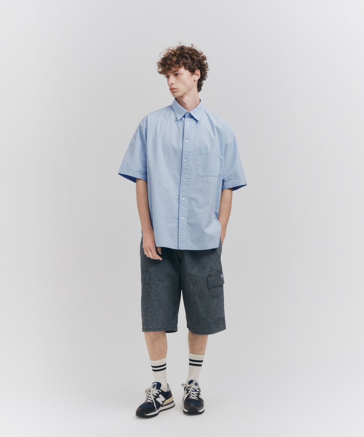 피도디도(FIDO DIDO) Vintage Washing Cargo Bermuda Pants Charcoal