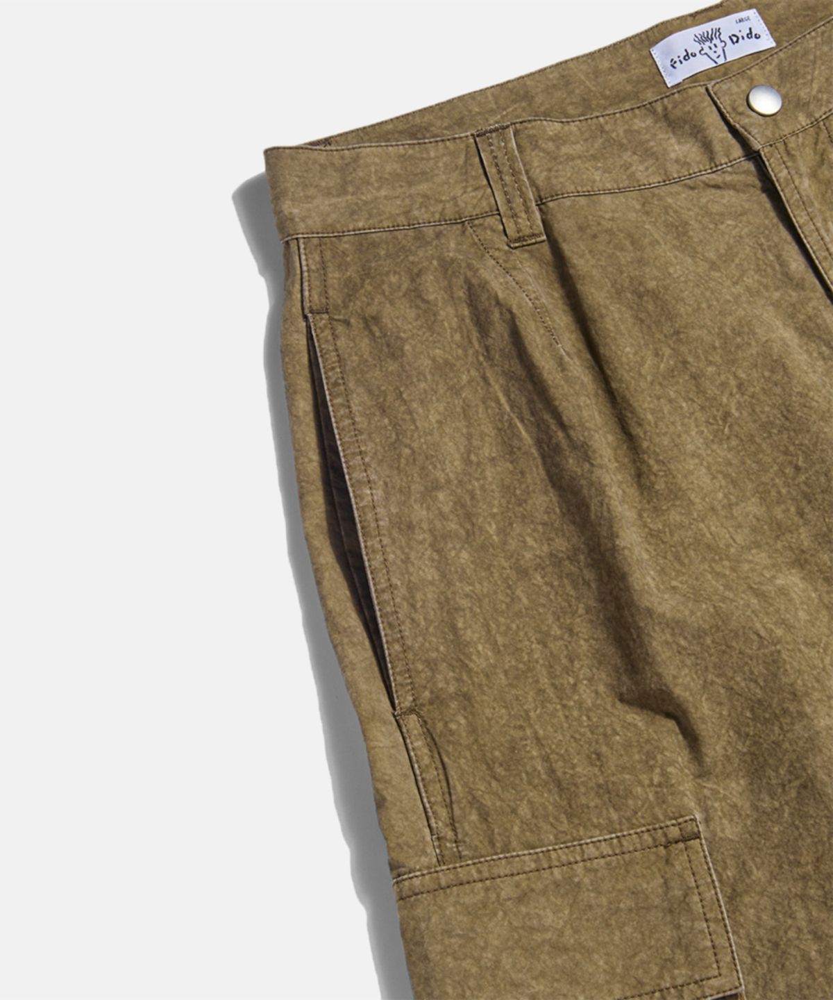 피도디도(FIDO DIDO) Vintage Washing Cargo Bermuda Pants Brown