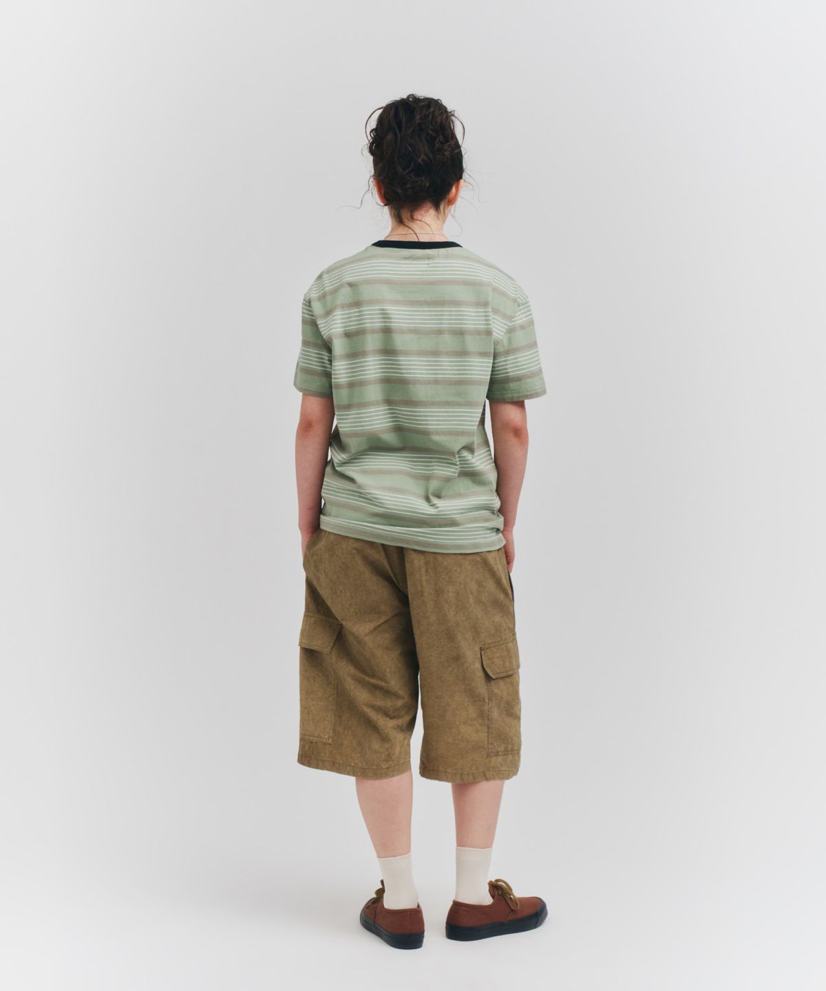 피도디도(FIDO DIDO) Vintage Washing Cargo Bermuda Pants Brown