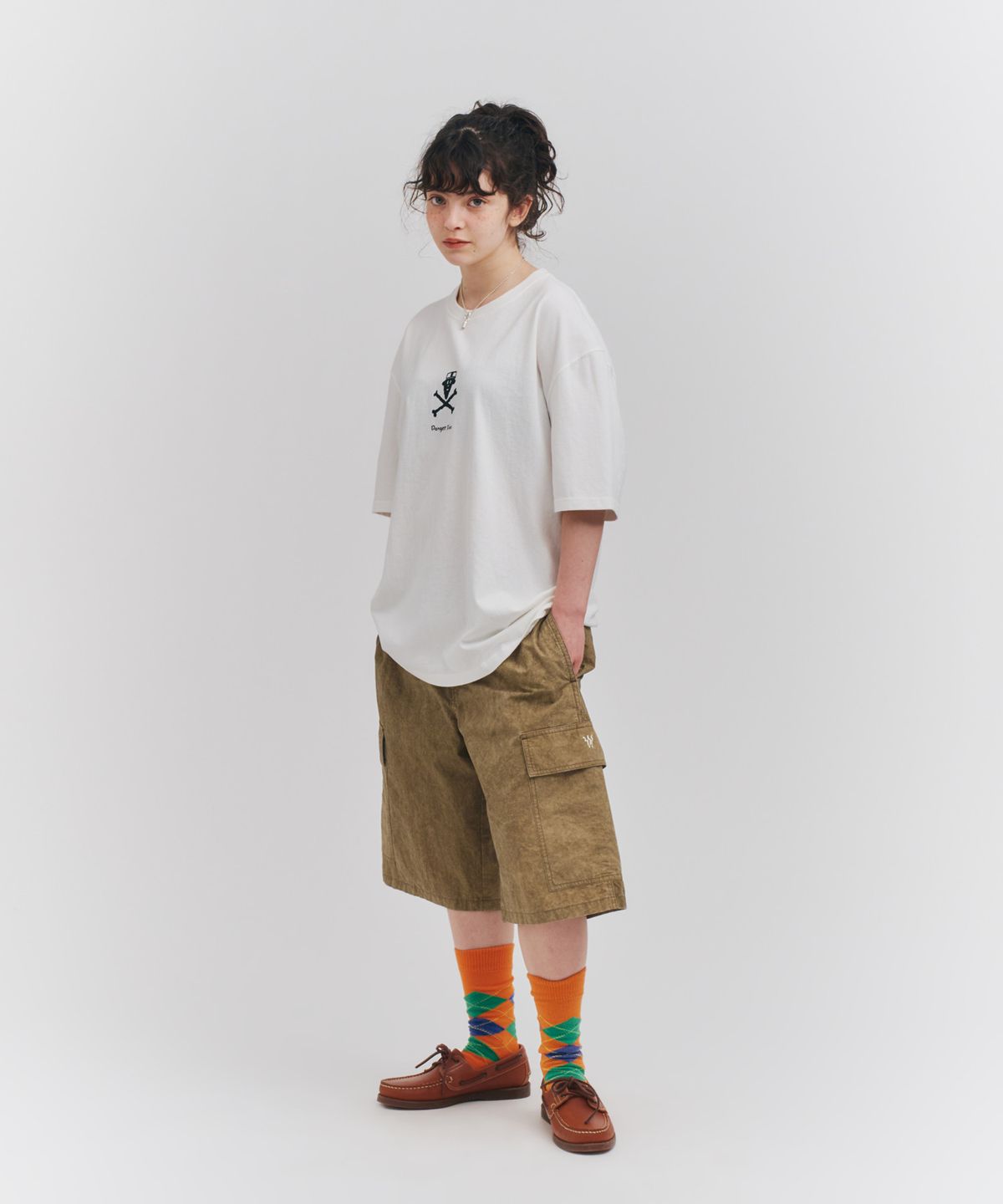 피도디도(FIDO DIDO) Vintage Washing Cargo Bermuda Pants Brown