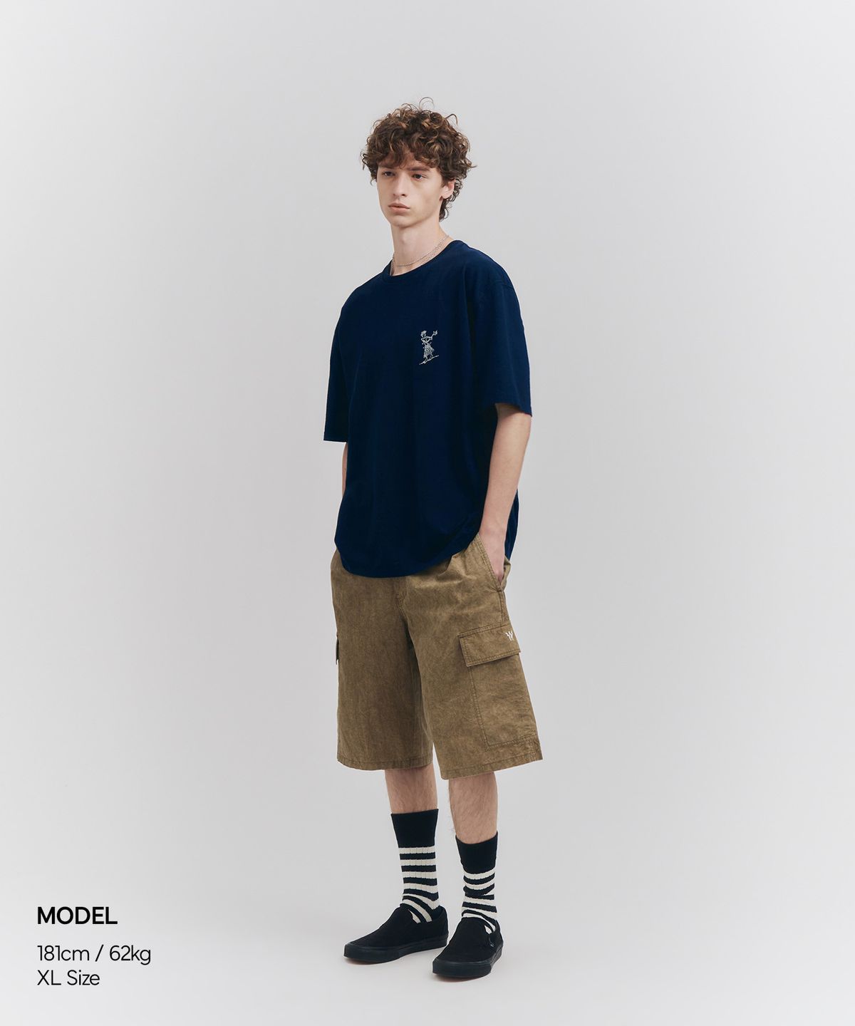 피도디도(FIDO DIDO) Vintage Washing Cargo Bermuda Pants Brown