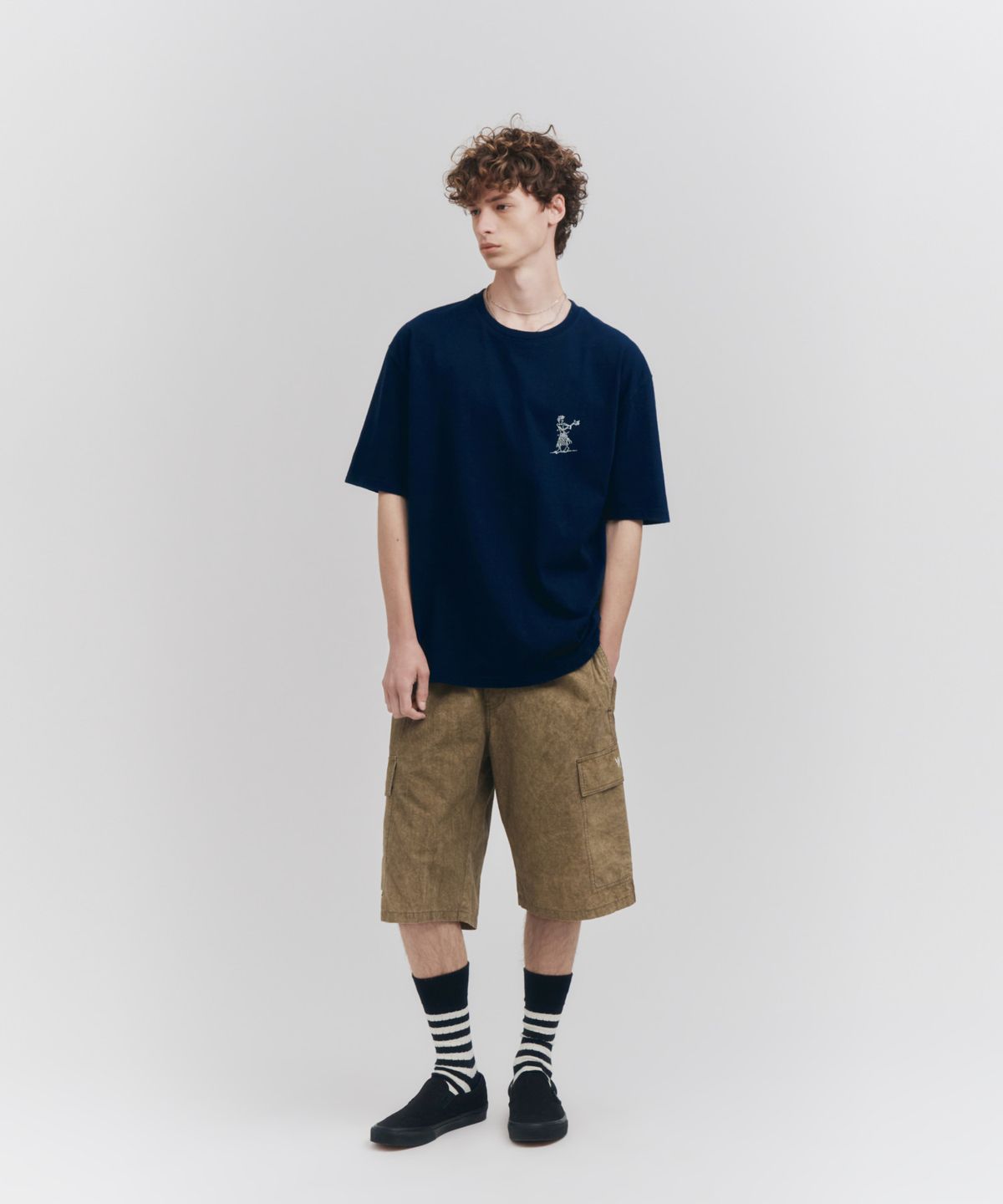 피도디도(FIDO DIDO) Vintage Washing Cargo Bermuda Pants Brown