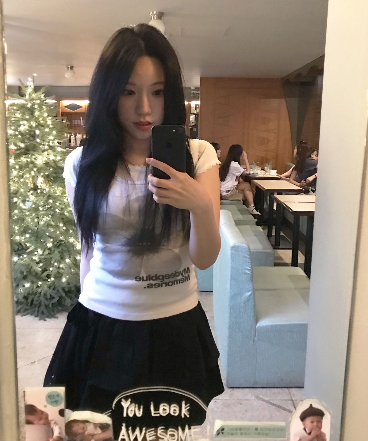플라즈마스페어(PLASMA SPHERE) 2 WAY 듀엣 미니 프릴 플레어 레이어드 랩스커트_ 2COLOR