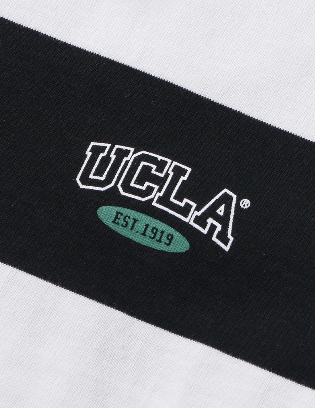 유씨엘에이(UCLA) 남녀공용 럭비 스트라이프 반팔 칼라 티셔츠[WHITE](UB6ST89)