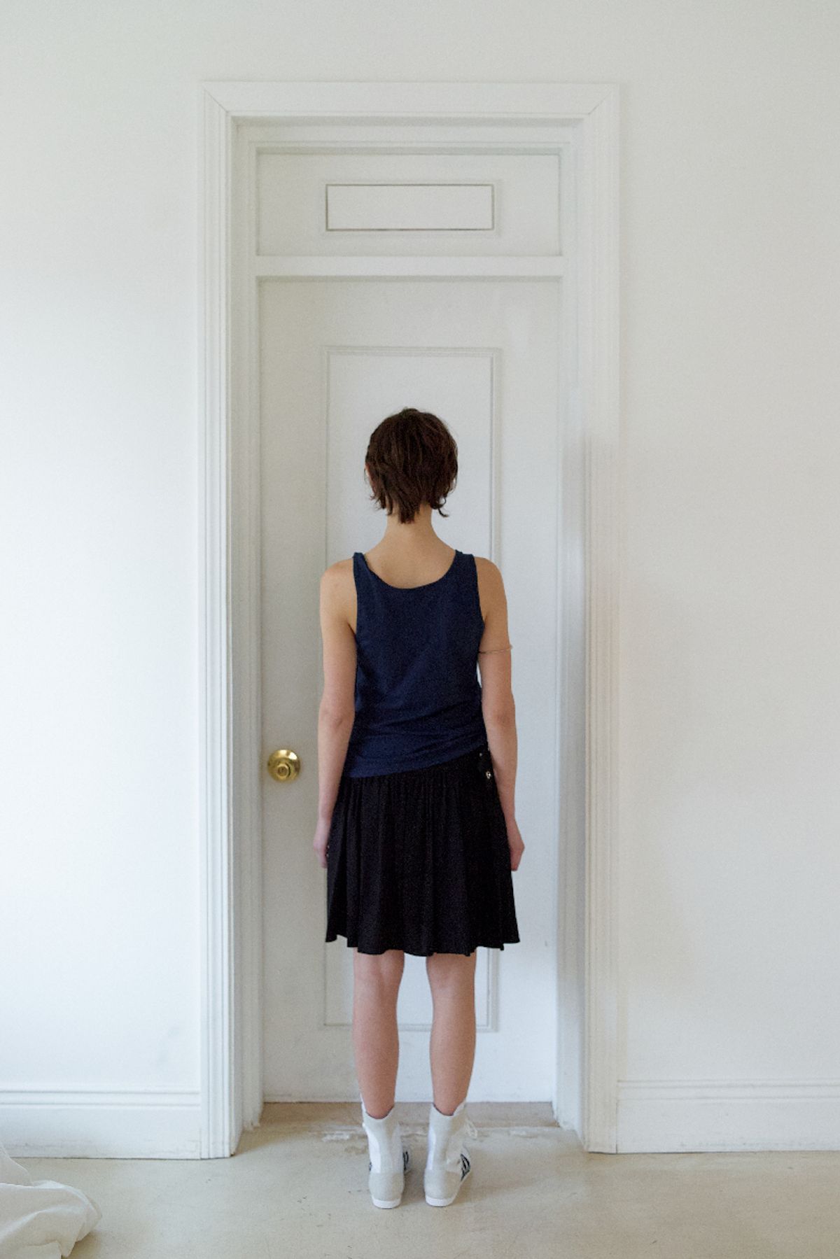 큐피도(KUPIDO) Iris Knotted Sleeveless_ navy