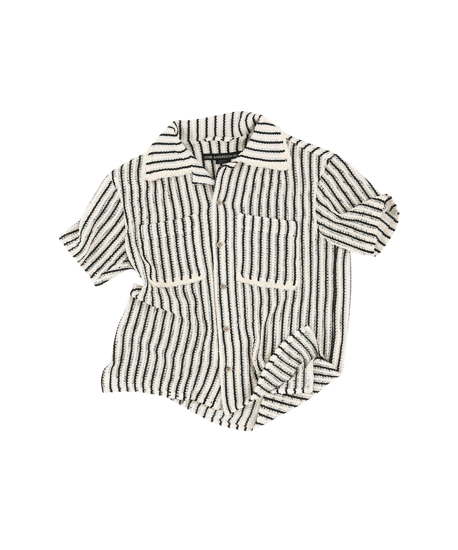 MUSINSA | ANDERSSON BELL Sheer Stripe Knit Shirt atb1235m(ECRU)