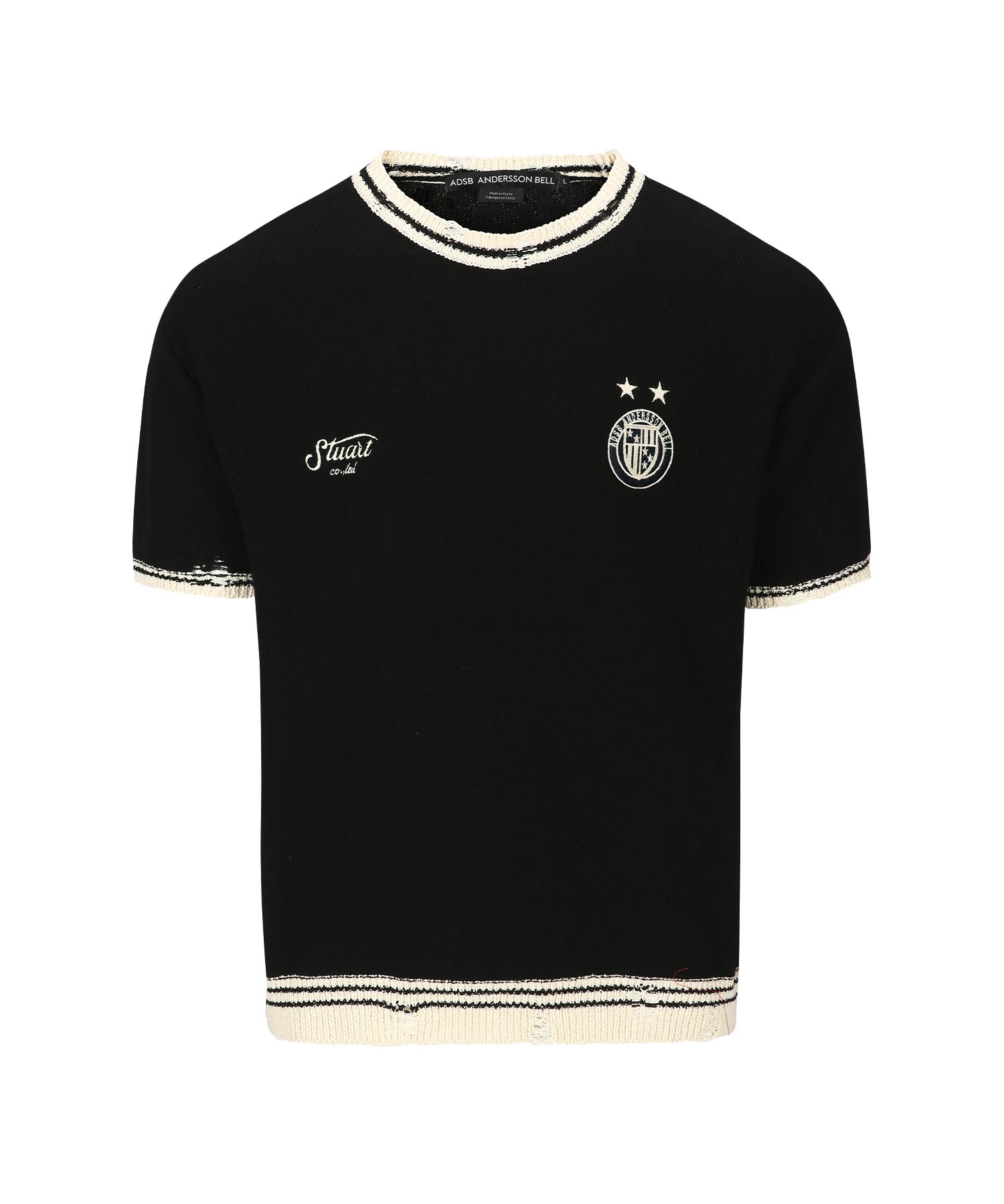 ★ANDERSSON BELL★ FOOTBALL SHORT SLEEVE SWEATER atb1285m(RE MUSINSA | ANDERSSON BELL Football Short Sleeve Sweater
