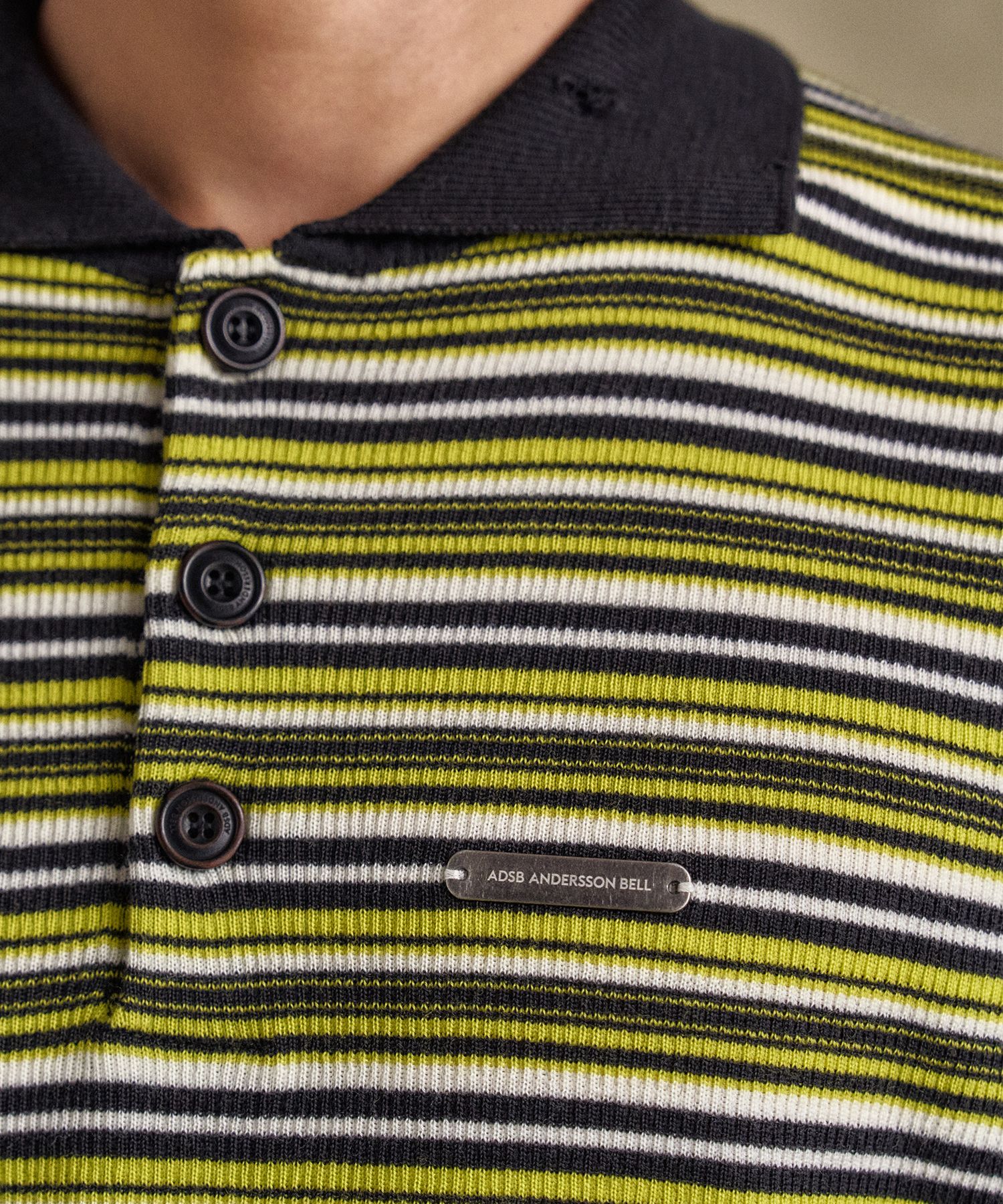 ◆ANDERSSON BELL◆ striped polo sweater atb1286m(CHARCOAL/LI MUSINSA | ANDERSSON BELL Striped polo sweater atb1286m