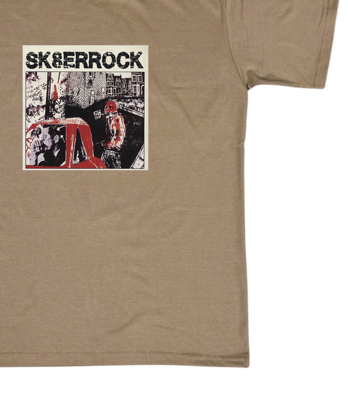 스케이터락(SK8ER ROCK) Dirty Graffiti T-shirt ((beige ))