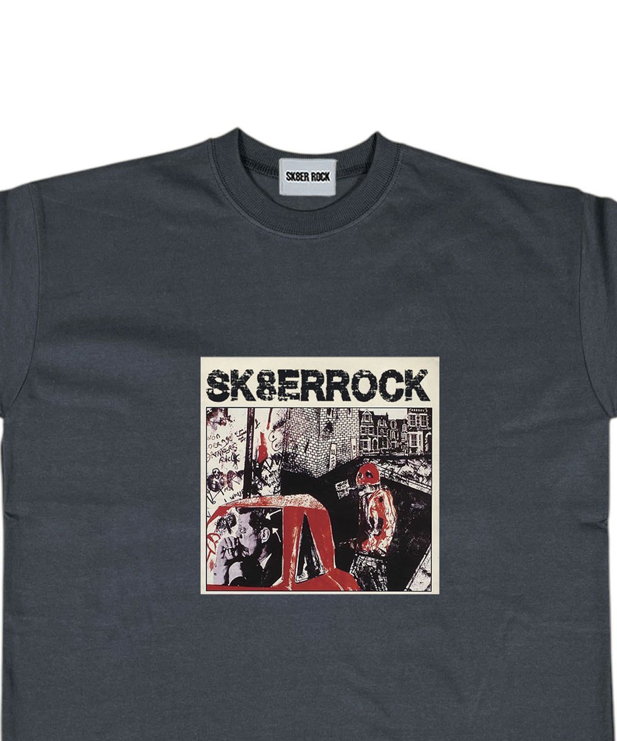 스케이터락(SK8ER ROCK) Dirty Graffiti T-shirt ((dark gray))