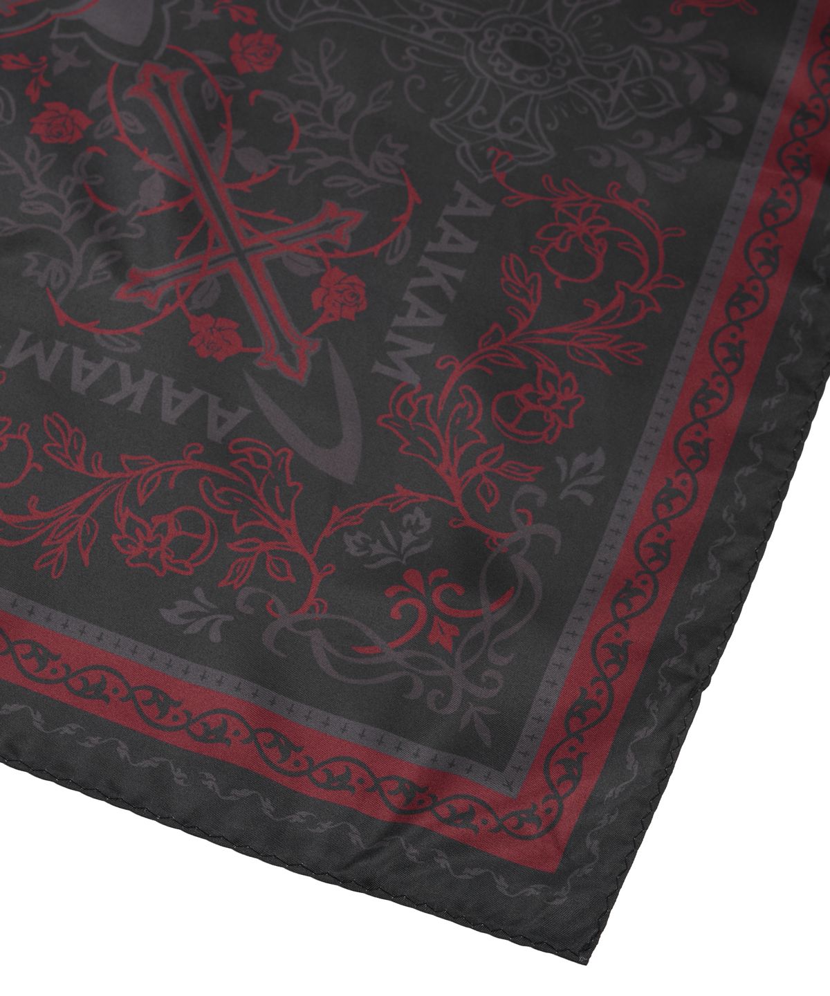 아캄(AAKAM) X-Cross Printed Scarf (Red)