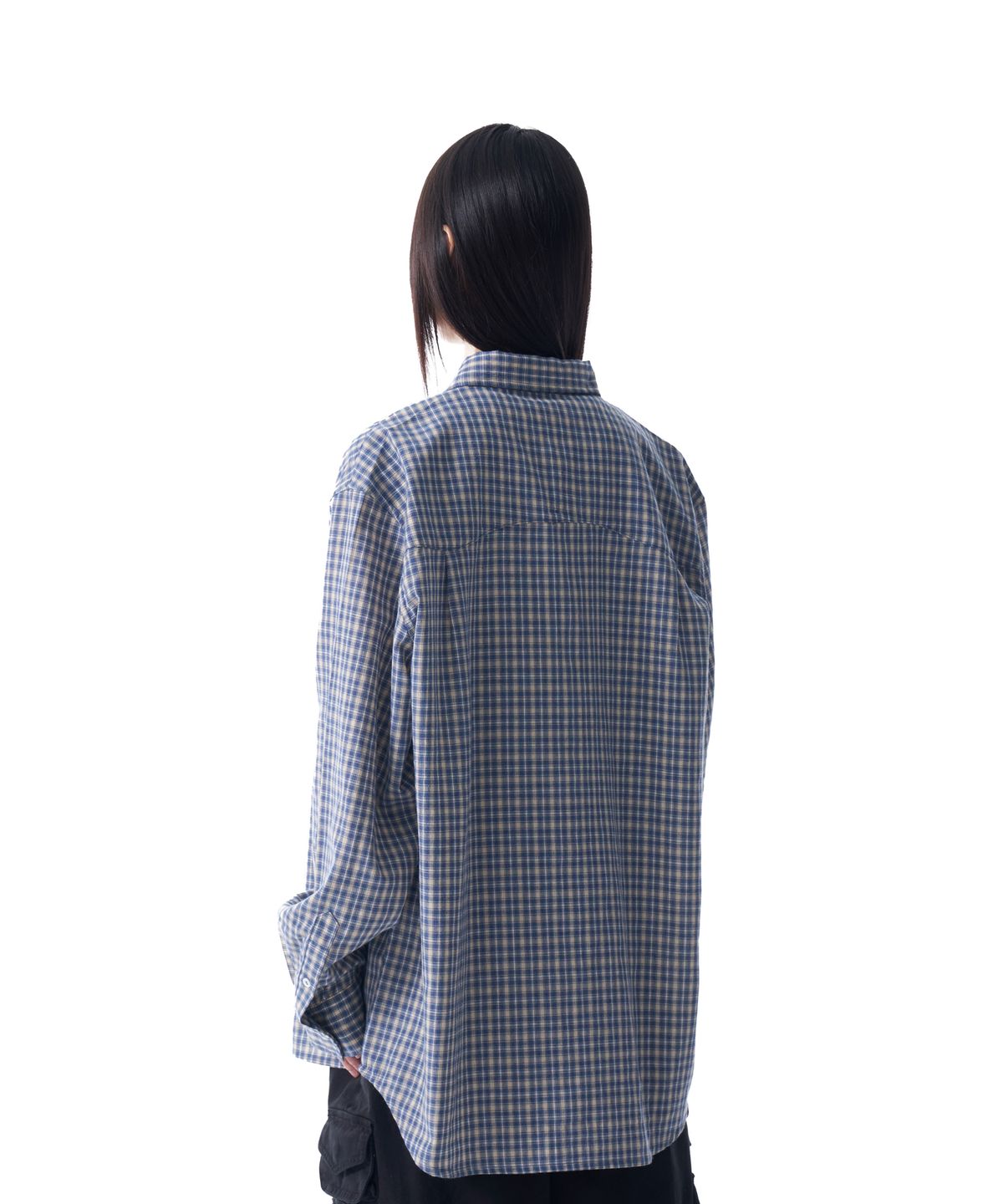 아캄(AAKAM) Western Vintage Check Shirts (Blue)