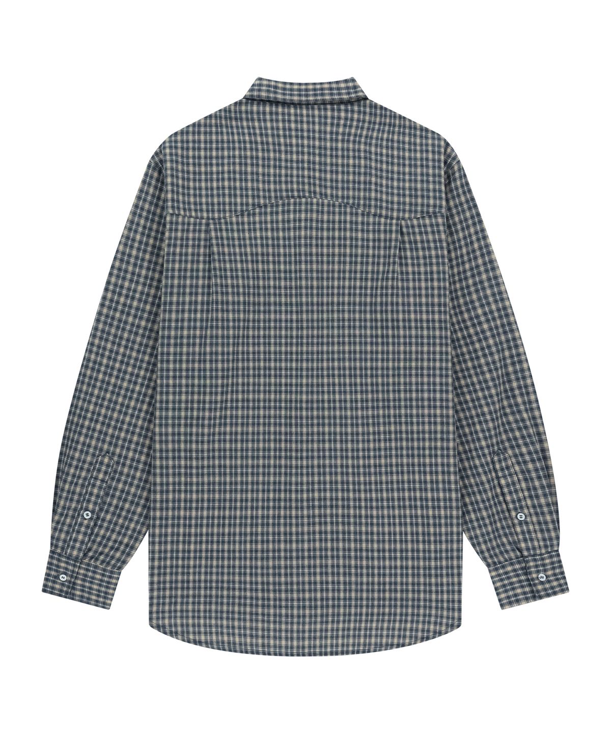 아캄(AAKAM) Western Vintage Check Shirts (Blue)