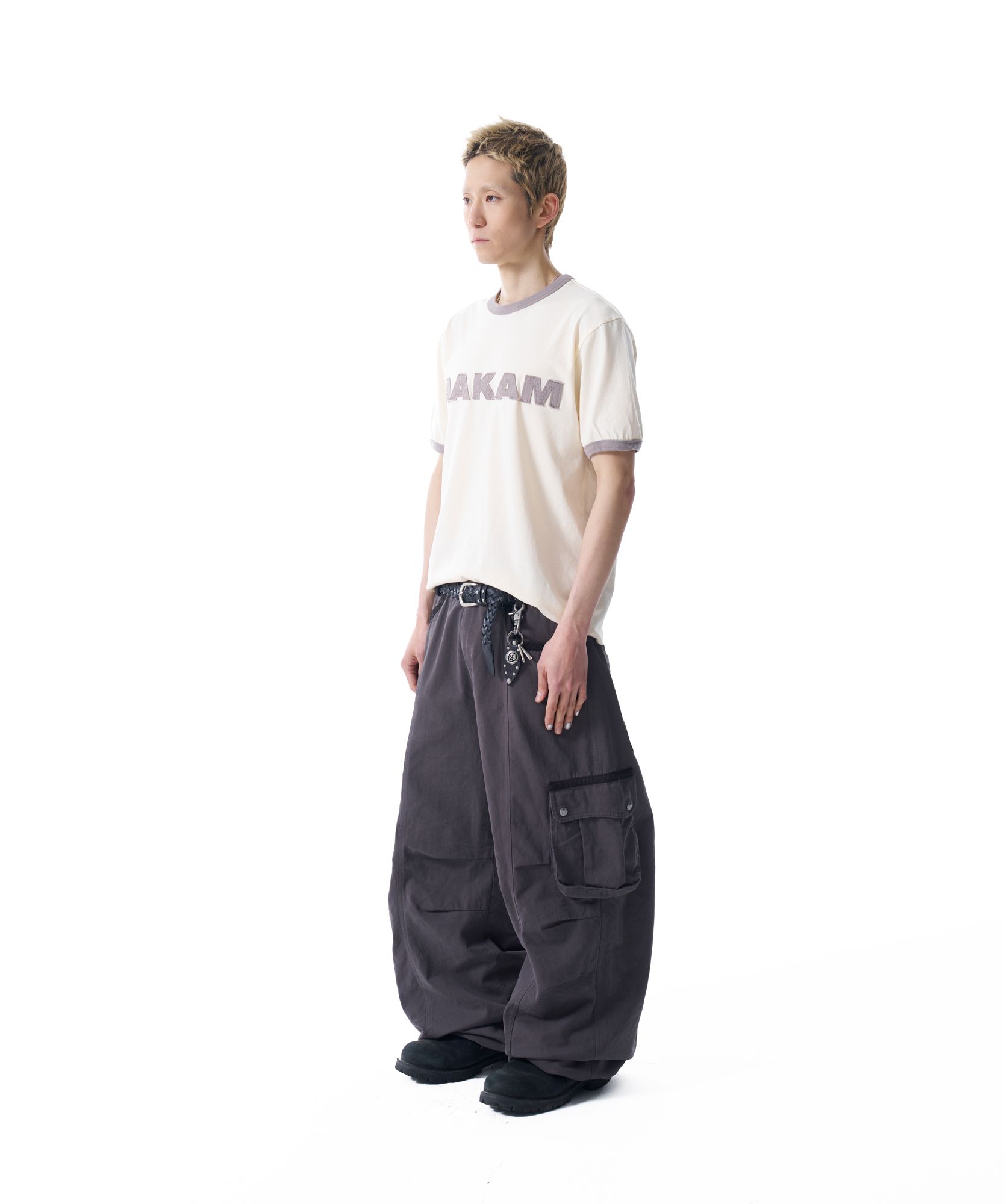 デニム・ジーパン AAKAM Knee Pin-tuck Contrast Cargo Pants 5SH058 MUSINSA | AAKAM Knee Pin-tuck Contrast Cargo Pants (Dark Gray)