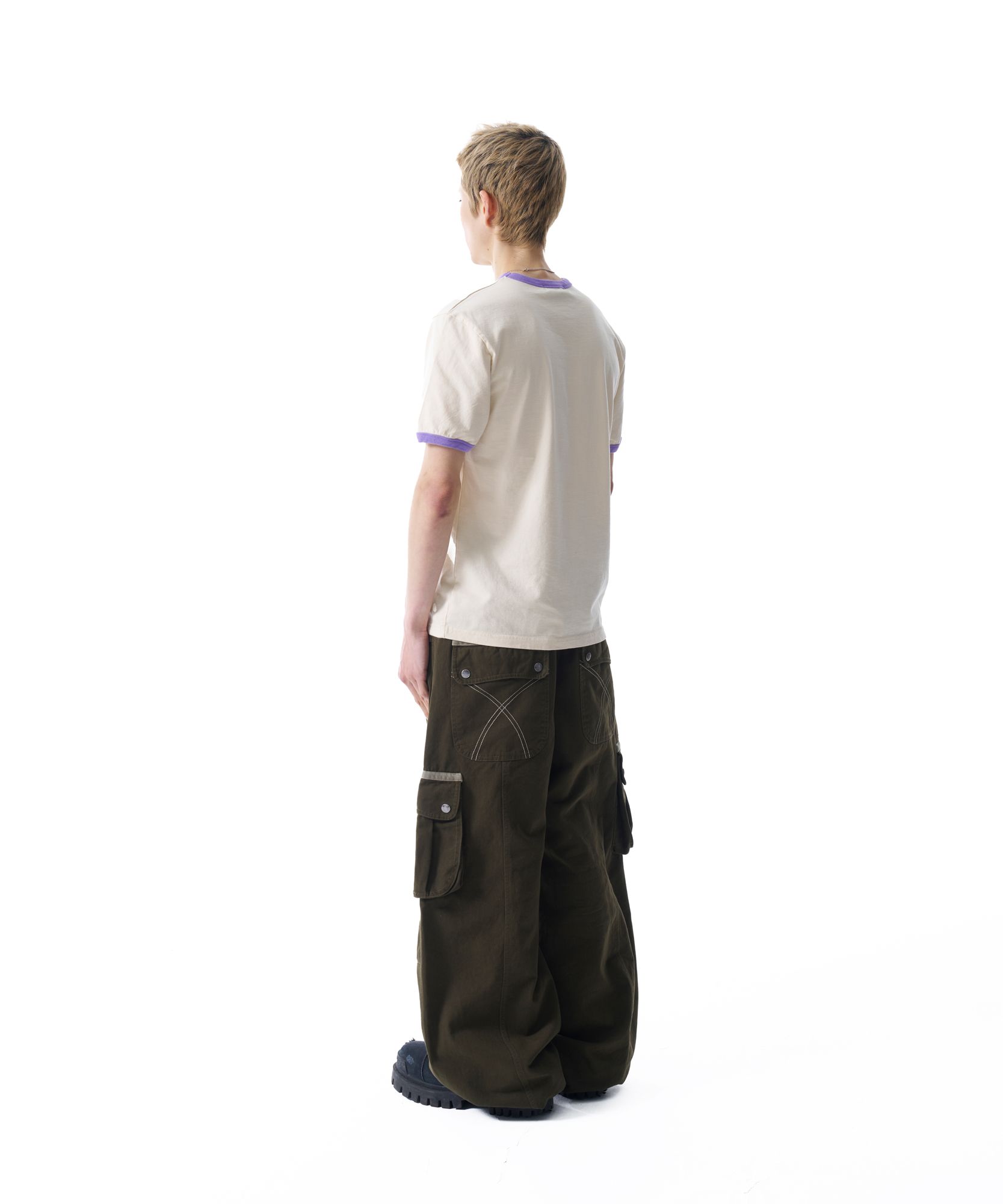 デニム・ジーパン AAKAM Knee Pin-tuck Contrast Cargo Pants 5SH058 MUSINSA | AAKAM Knee Pin-tuck Contrast Cargo Pants (Khaki)