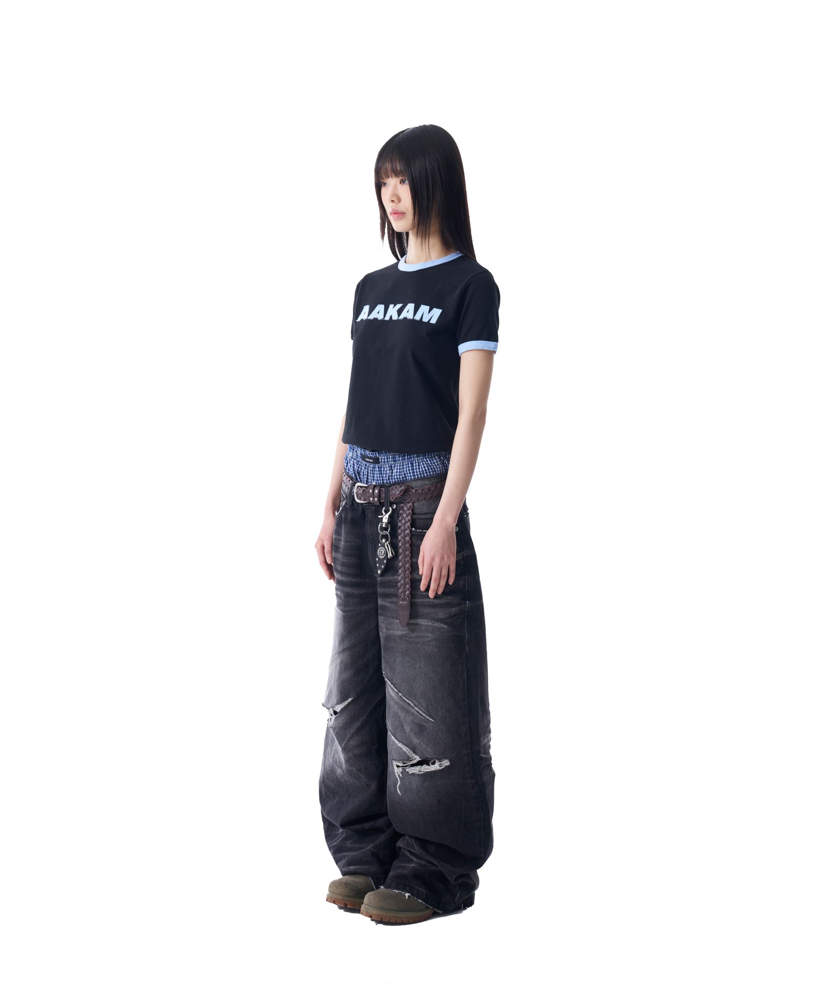 【AAKAM】VTG Embo Washed Denim Pants デニムパンツ★男女兼用 MUSINSA | AAKAM VTG Embo Washed Denim Pants (Black)
