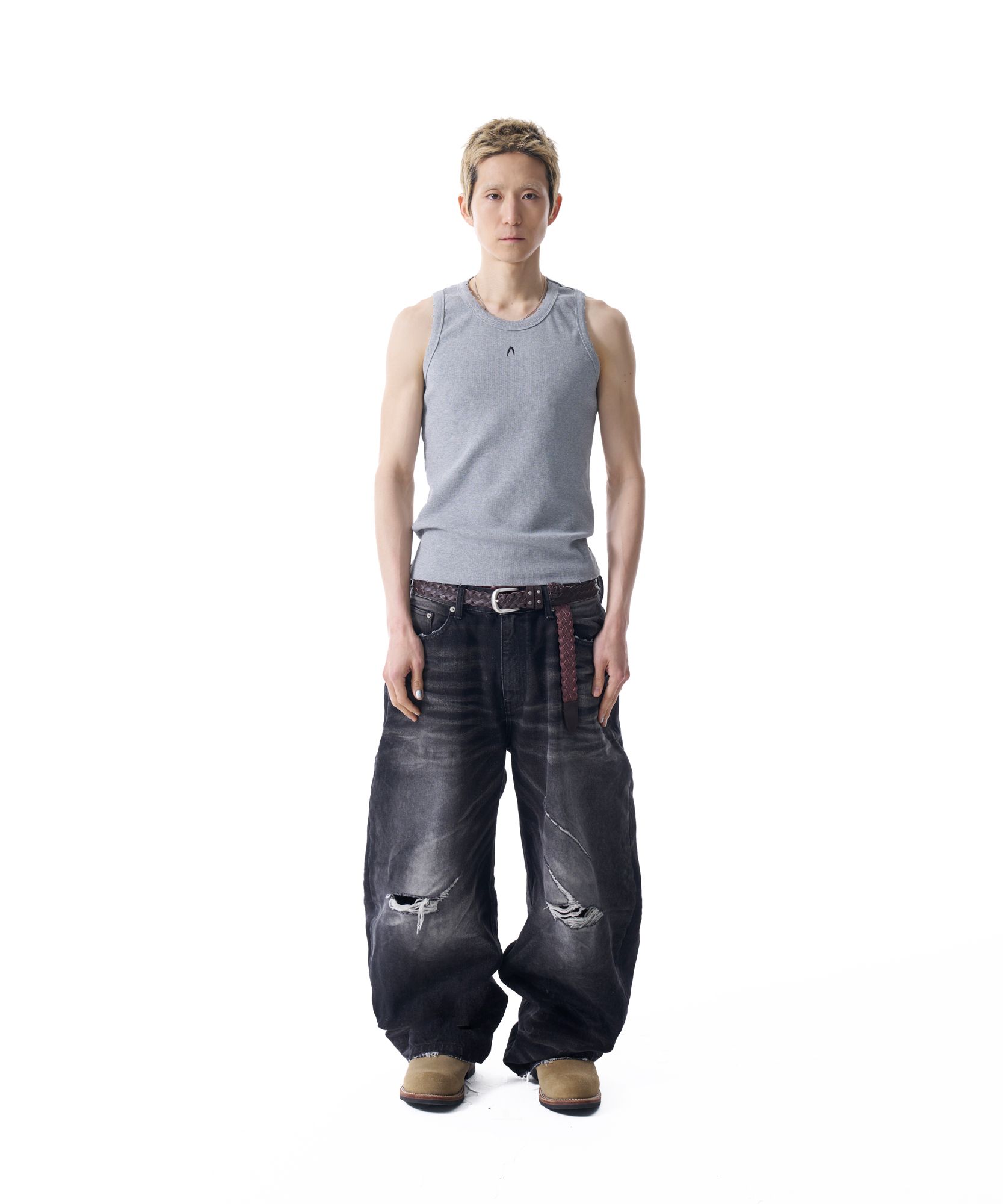 【AAKAM】VTG Embo Washed Denim Pants デニムパンツ★男女兼用 MUSINSA | AAKAM VTG Embo Washed Denim Pants (Black)