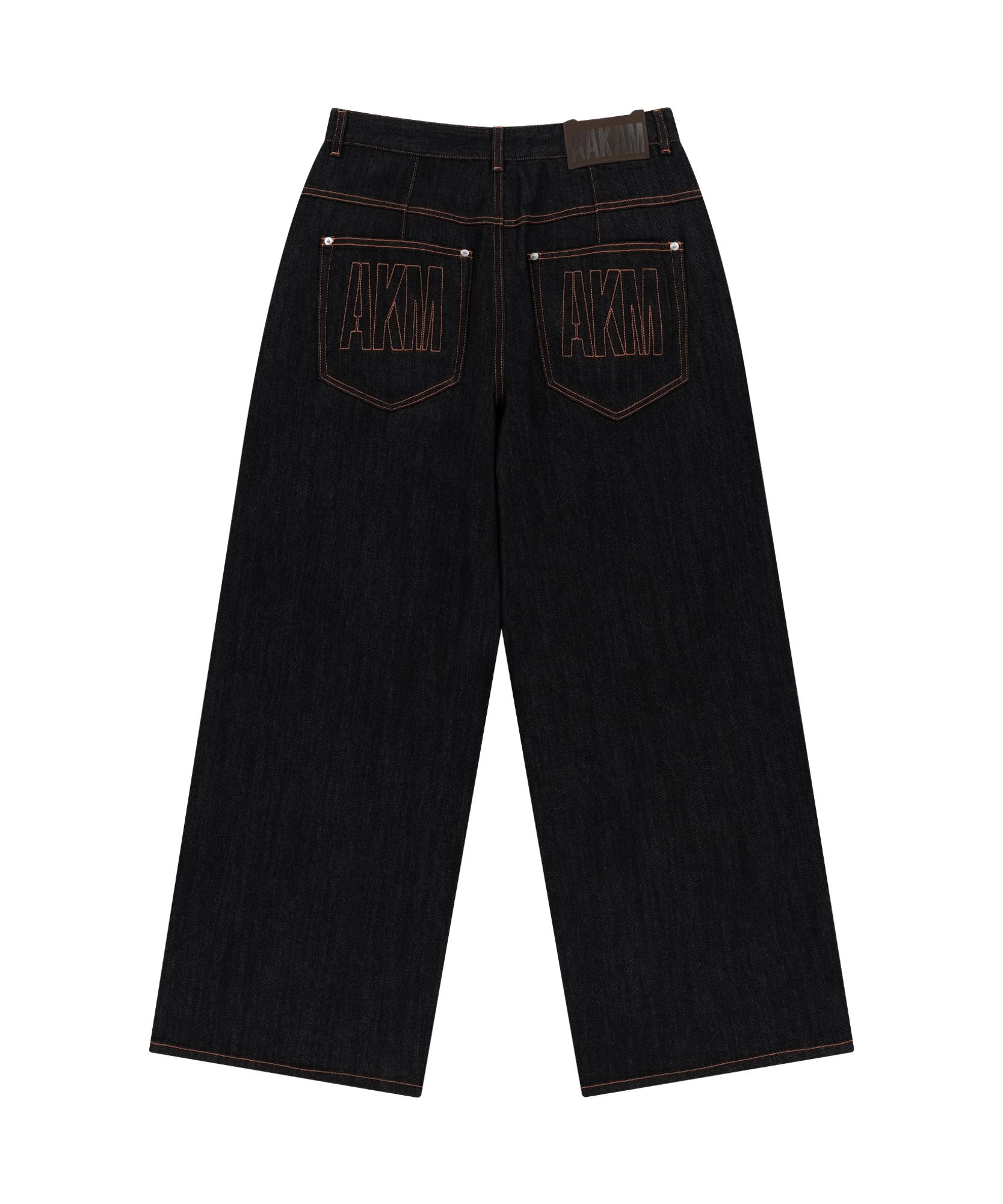 デニム・ジーパン AAKAM Stitched Denim Pants 5FT1666 MUSINSA | AAKAM Stitched Denim Pants (Black)