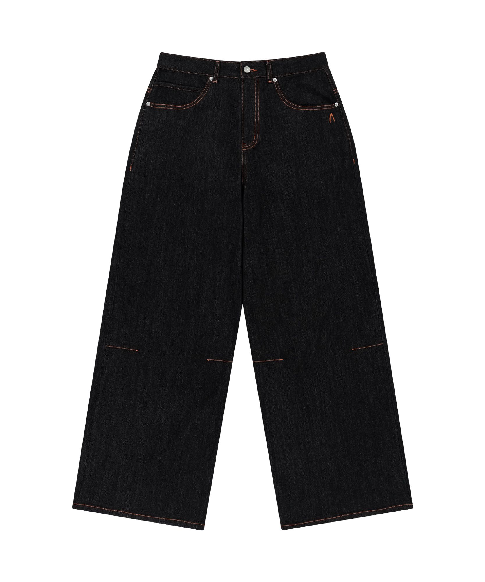 デニム・ジーパン AAKAM Stitched Denim Pants 5FT1666 MUSINSA | AAKAM Stitched Denim Pants (Black)