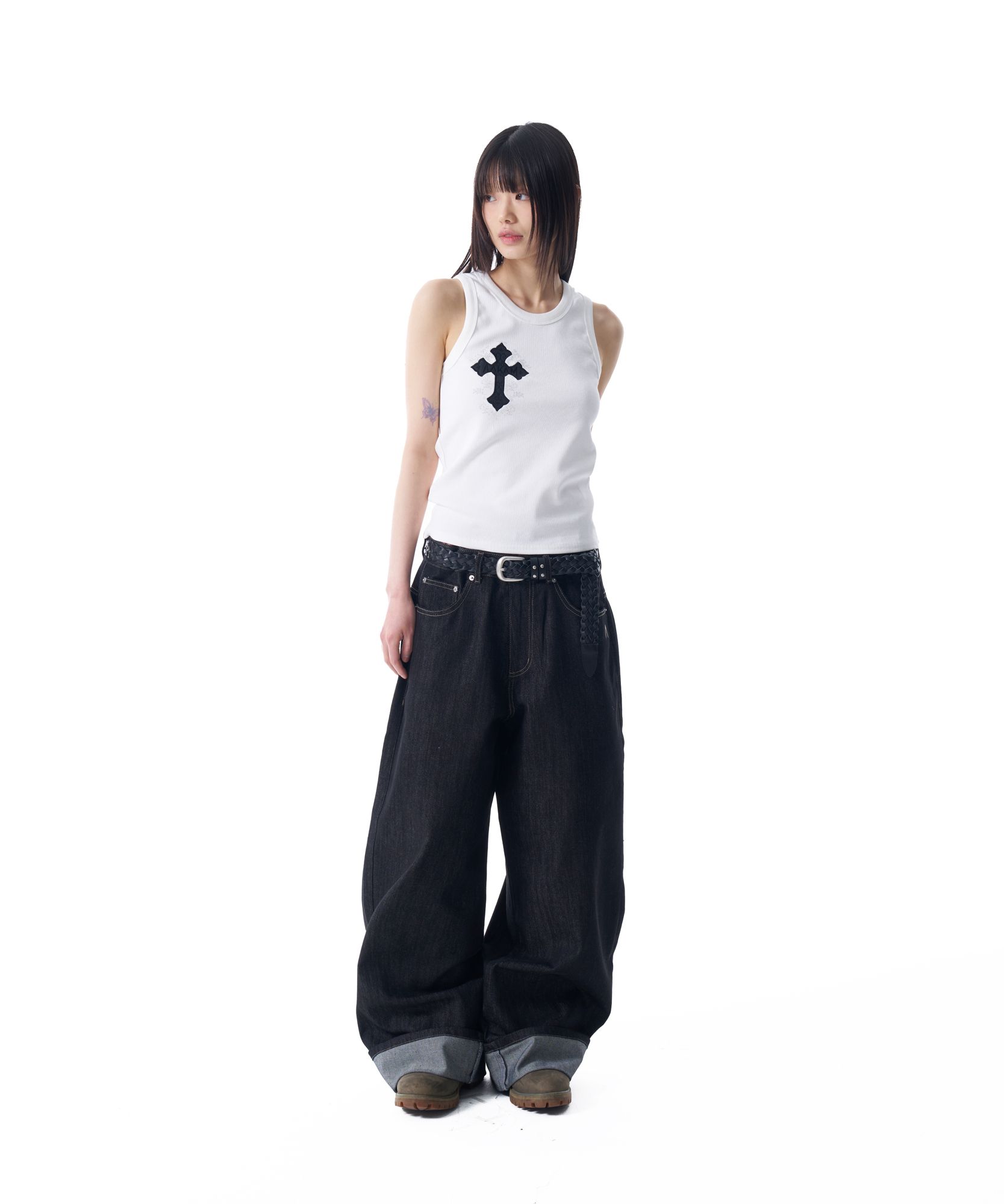 タンクトップ AAKAM AKM CROS2 Sleeveless 5FT1654 MUSINSA | AAKAM AKM CROS2 Sleeveless (White)
