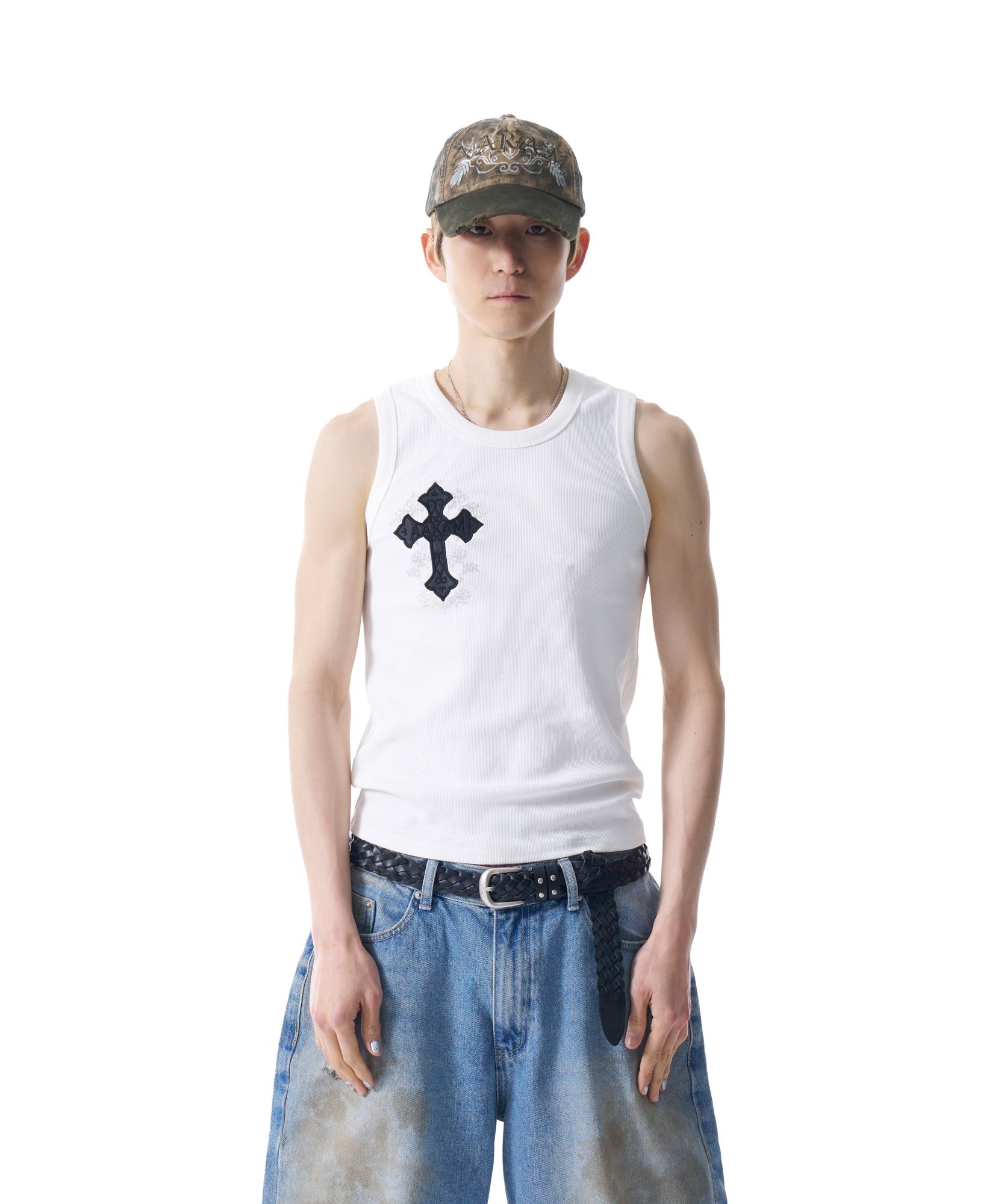 【AAKAM】AKM CROS2 Sleeveless スリーブレス★男女兼用★ MUSINSA | AAKAM AKM CROS2 Sleeveless (Black)
