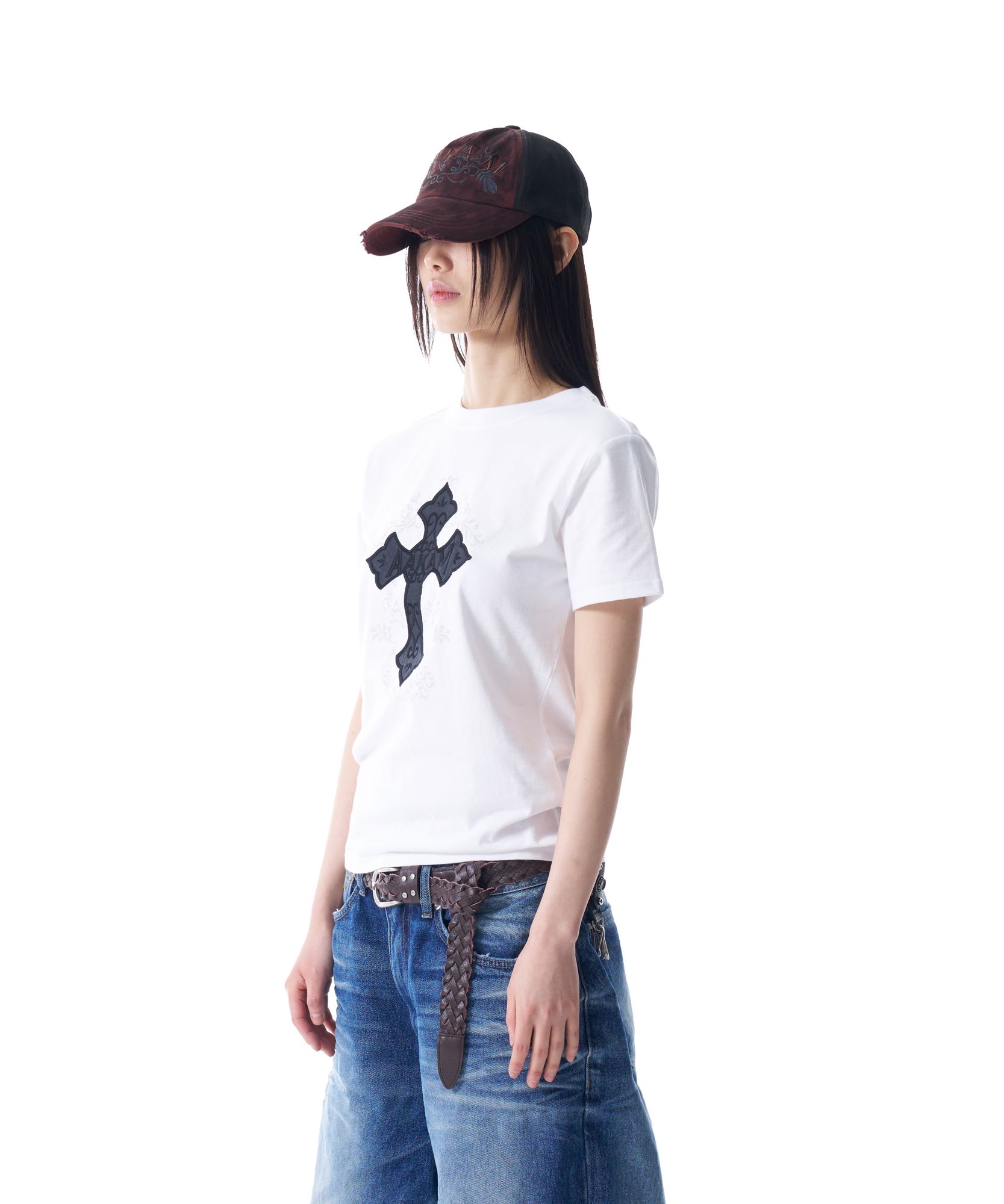 MUSINSA公式 | AAKAM AKM CROS2 Half Top (White)