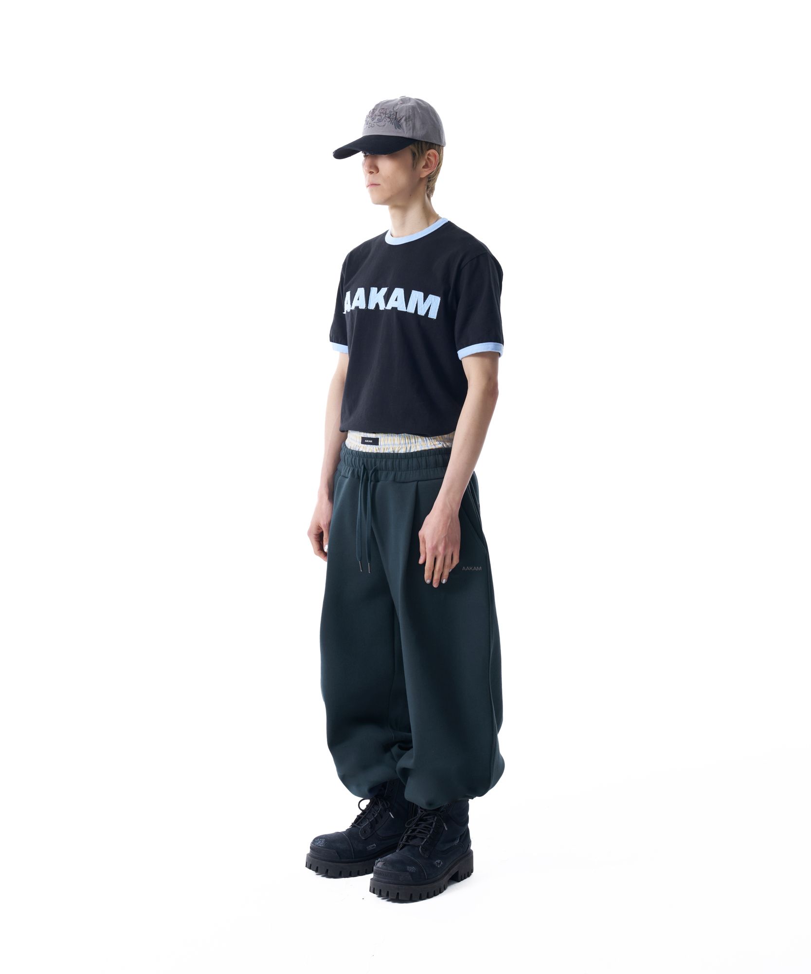 ★AAKAM★LACED CROS2 PATCH SWEATPANTS★ MUSINSA | AAKAM Laced CROS2 Patch Sweatpants (Dark Green)