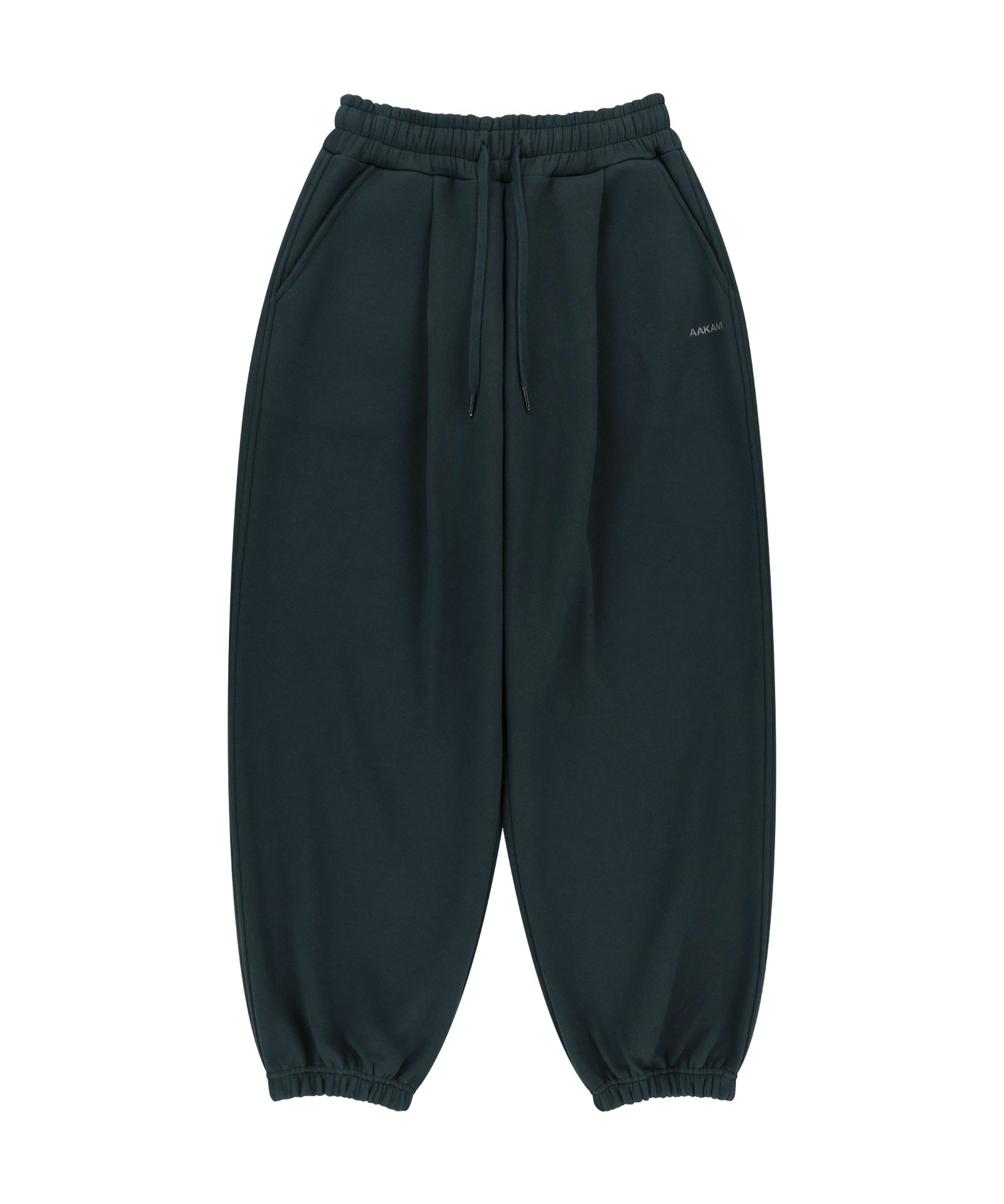 MUSINSA | AAKAM Laced CROS2 Patch Sweatpants (Dark Green)