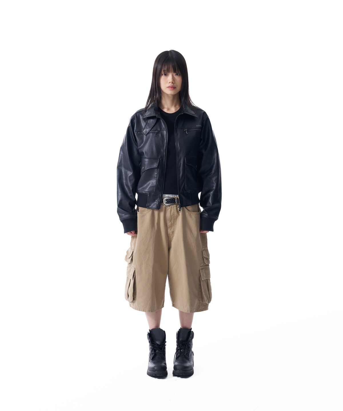 아캄(AAKAM) Cotton Bermuda Cargo Pants (Desert Sand)