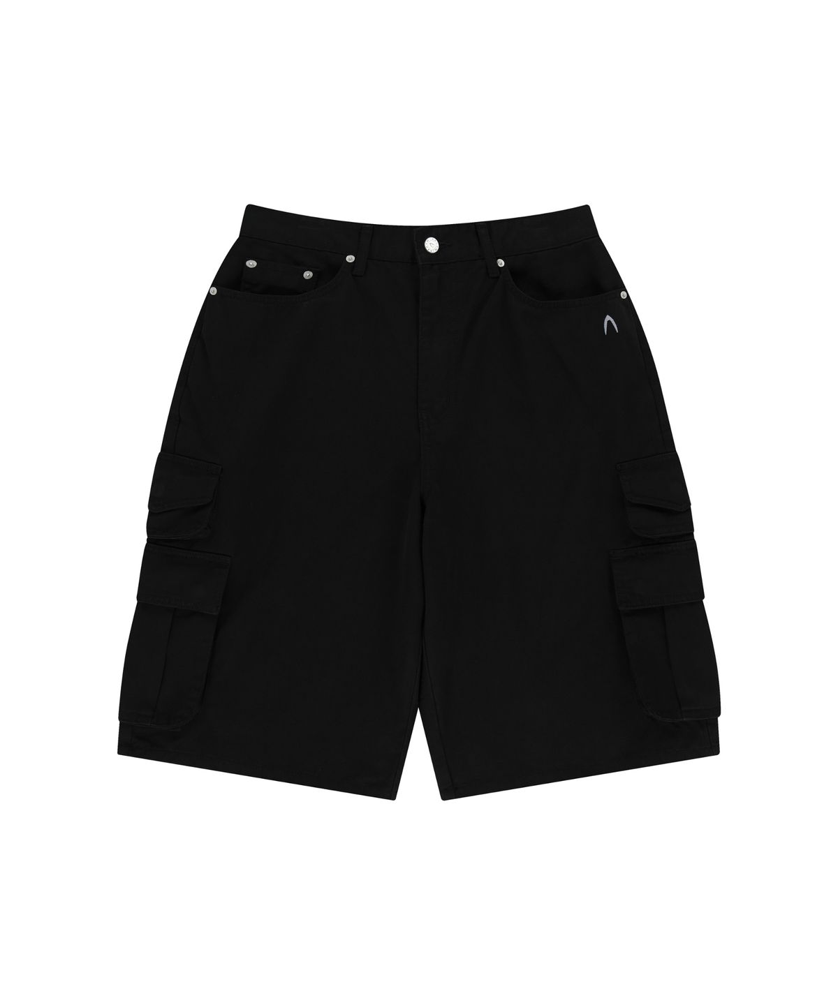 아캄(AAKAM) Cotton Bermuda Cargo Pants (Black)