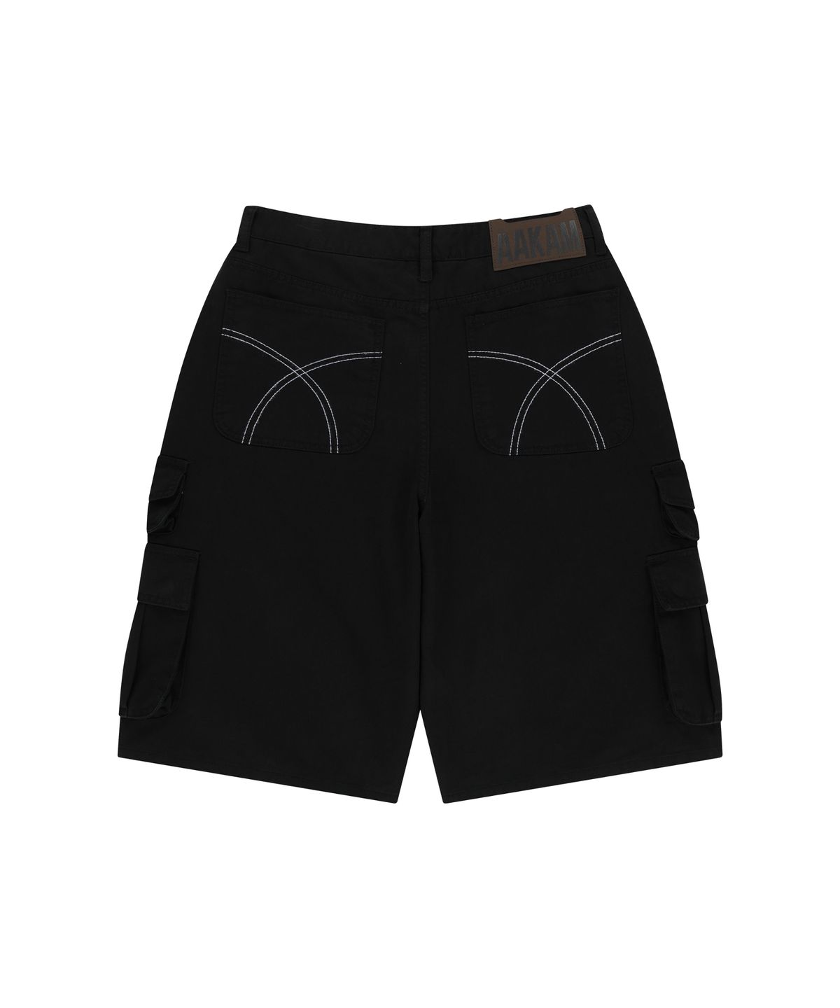 아캄(AAKAM) Cotton Bermuda Cargo Pants (Black)