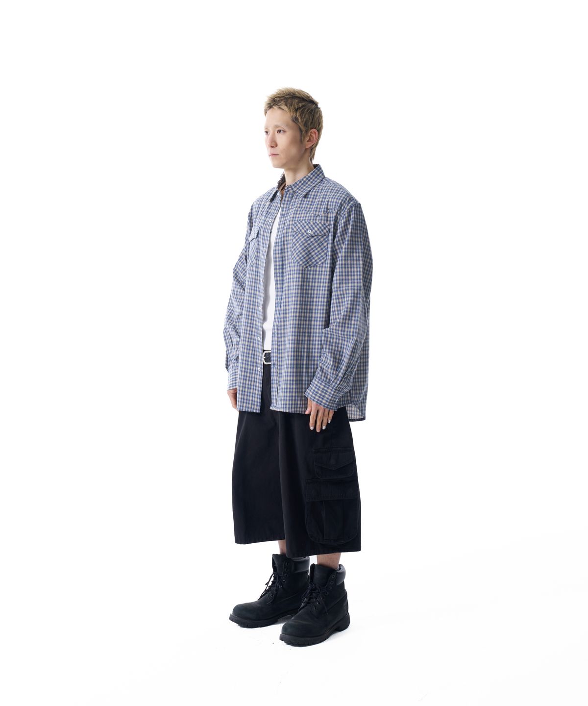 아캄(AAKAM) Cotton Bermuda Cargo Pants (Black)