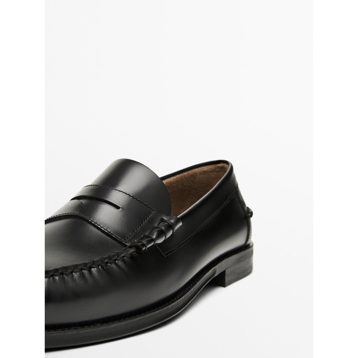 마시모두띠(MASSIMO DUTTI) 레더 페니 스트랩 로퍼