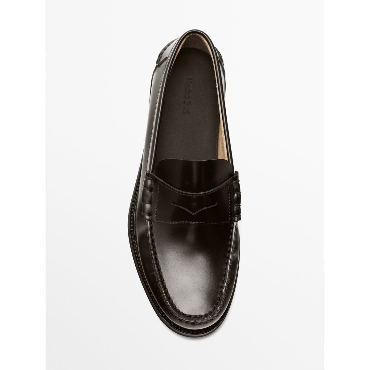 마시모두띠(MASSIMO DUTTI) 레더 페니 스트랩 로퍼