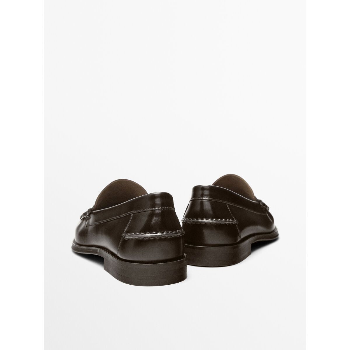 마시모두띠(MASSIMO DUTTI) 레더 페니 스트랩 로퍼