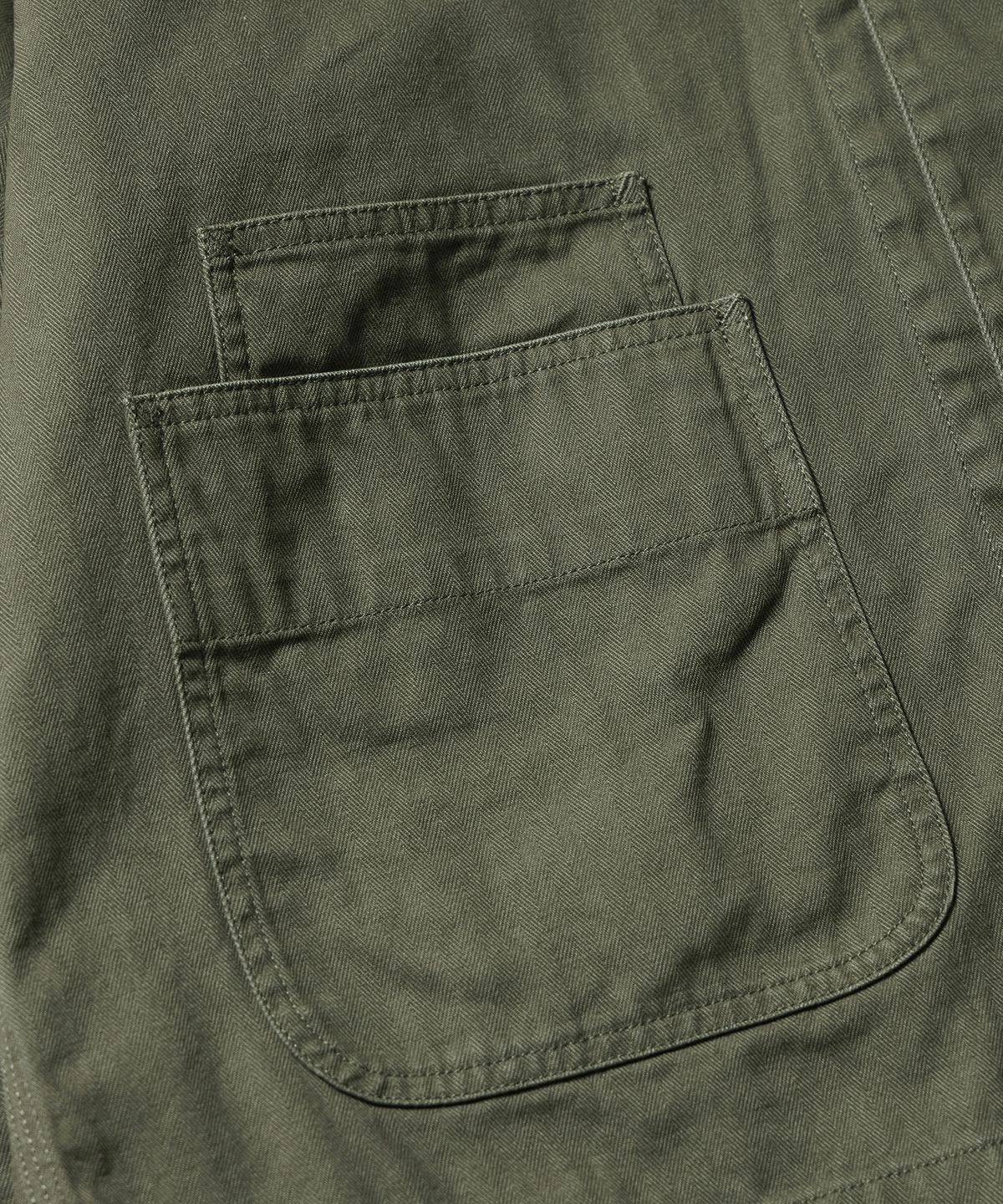 에스파이(ESFAI) ROUND ENGINEER HBT JACKET (OLIVE)