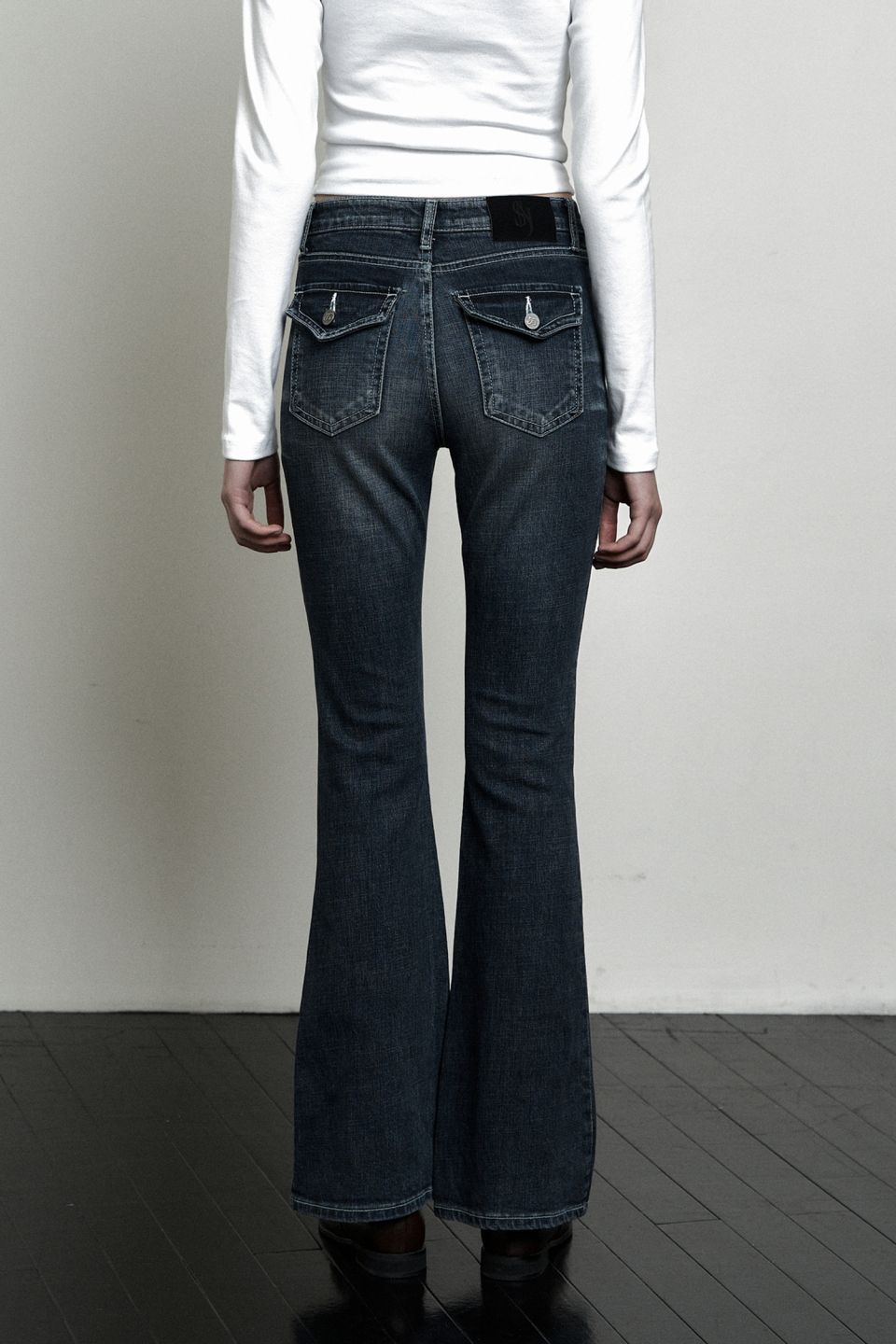 MUSINSA公式 | SYNERJYN SAND CAT WASHING DENIM PANTS BLUE