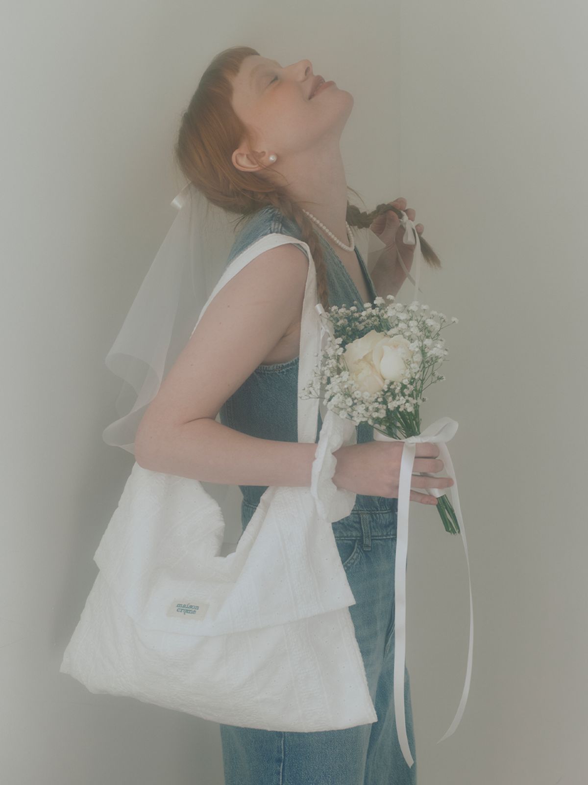 메종크렘(MAISON CREME) Flap punching eco bag_L