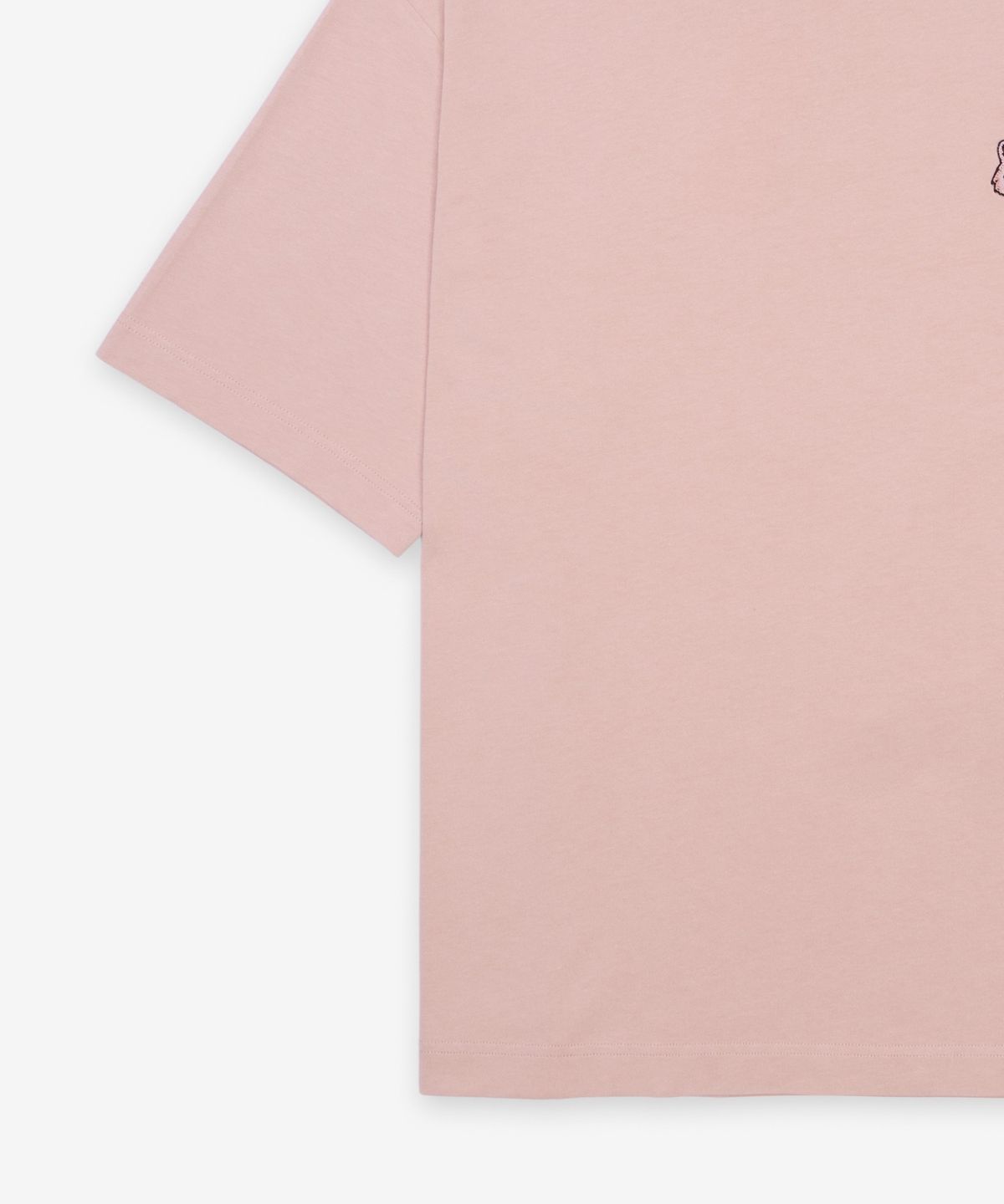 메종 키츠네(MAISON KITSUNE) 볼드 폭스 헤드 패치 오버사이즈 반소매 티셔츠 - 핑크 클레이 / LM00107KJ01190172